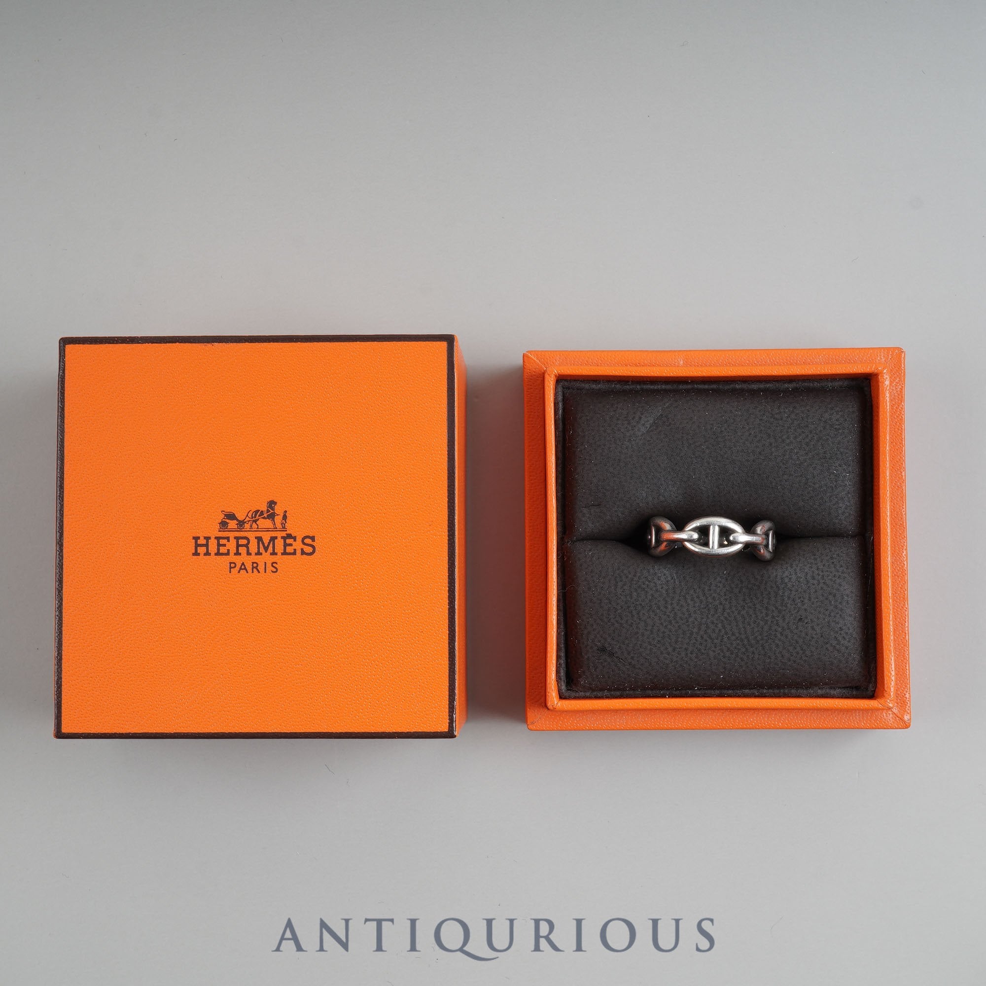 Hermes Ring Chaine d'Ancre Anchaine #56 SV925 Box