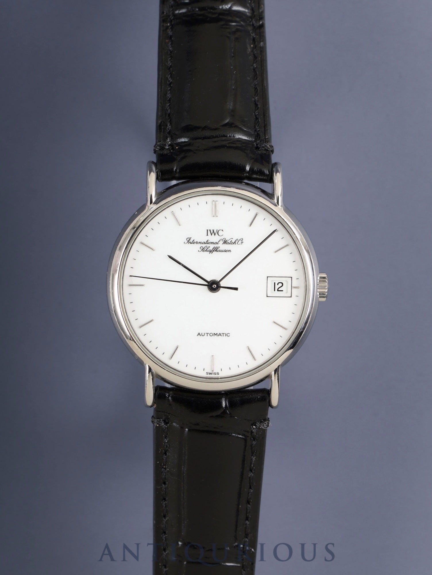 IWC ポートフィノ IW351324 自動巻き Cal.37621 SS 革 純正ピンバックル(SS)ホワイト文字盤 オーバーホール済み アイダブリュシー