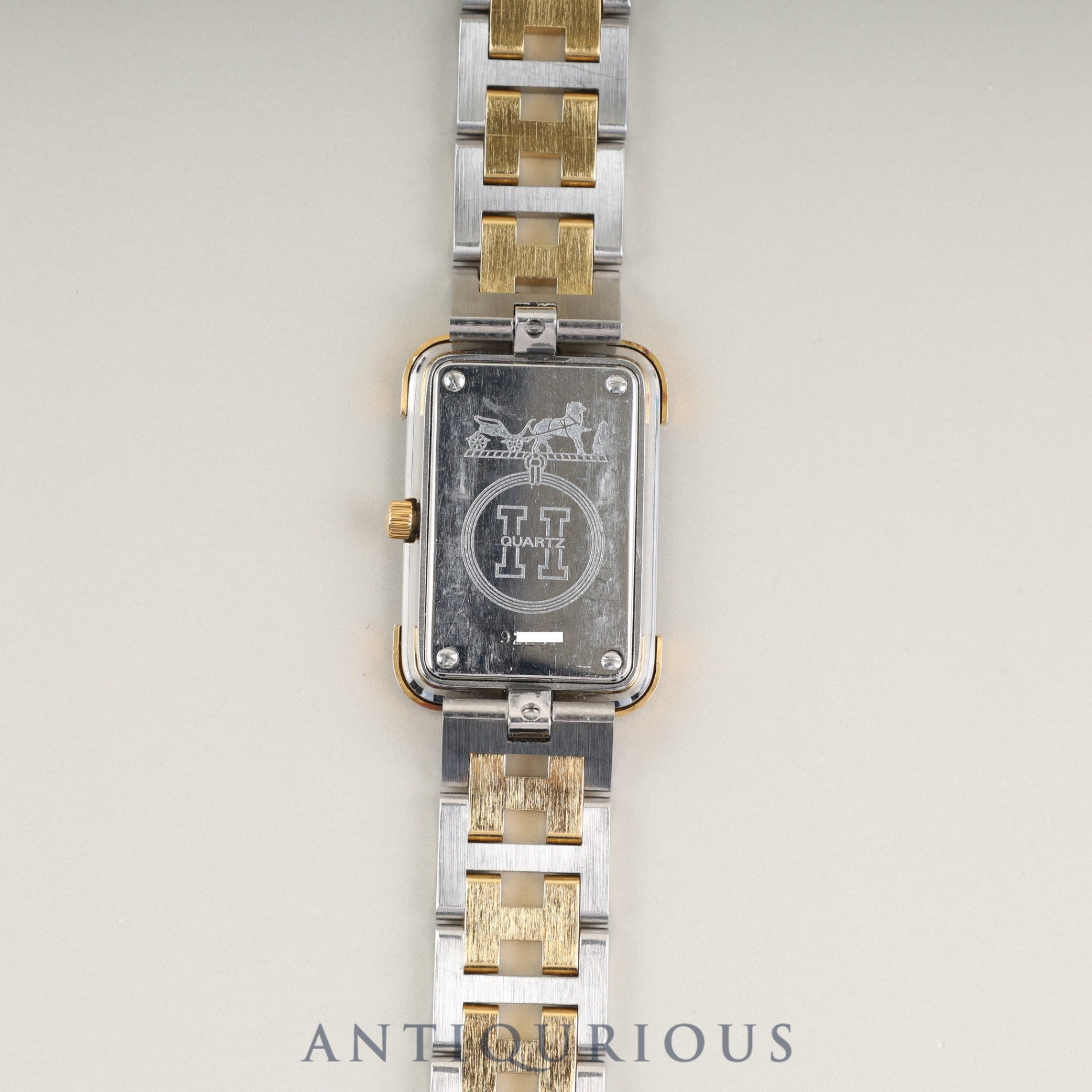 エルメス クロアジュール CR1.240 クォーツ Cal.976.001 SS/GP SS/GP ホワイト文字盤 オーバーホール済み