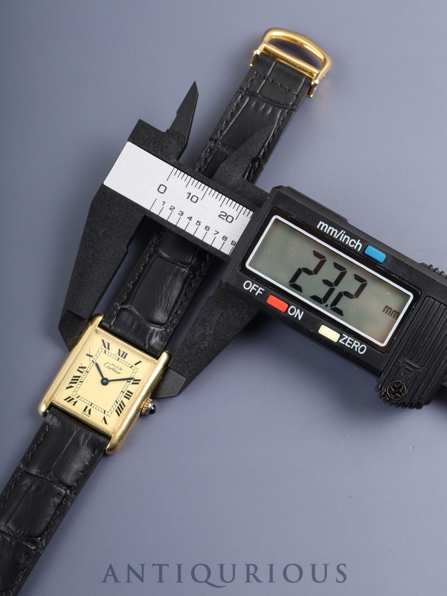 カルティエ マストタンク LM 590005 クォーツ Cal.690 SV925 革 純正Dバックル(GP) アイボリーローマン文字盤(SWISS表記 )1982年頃~1995年頃 オーバーホール済み 新品仕上げ済み