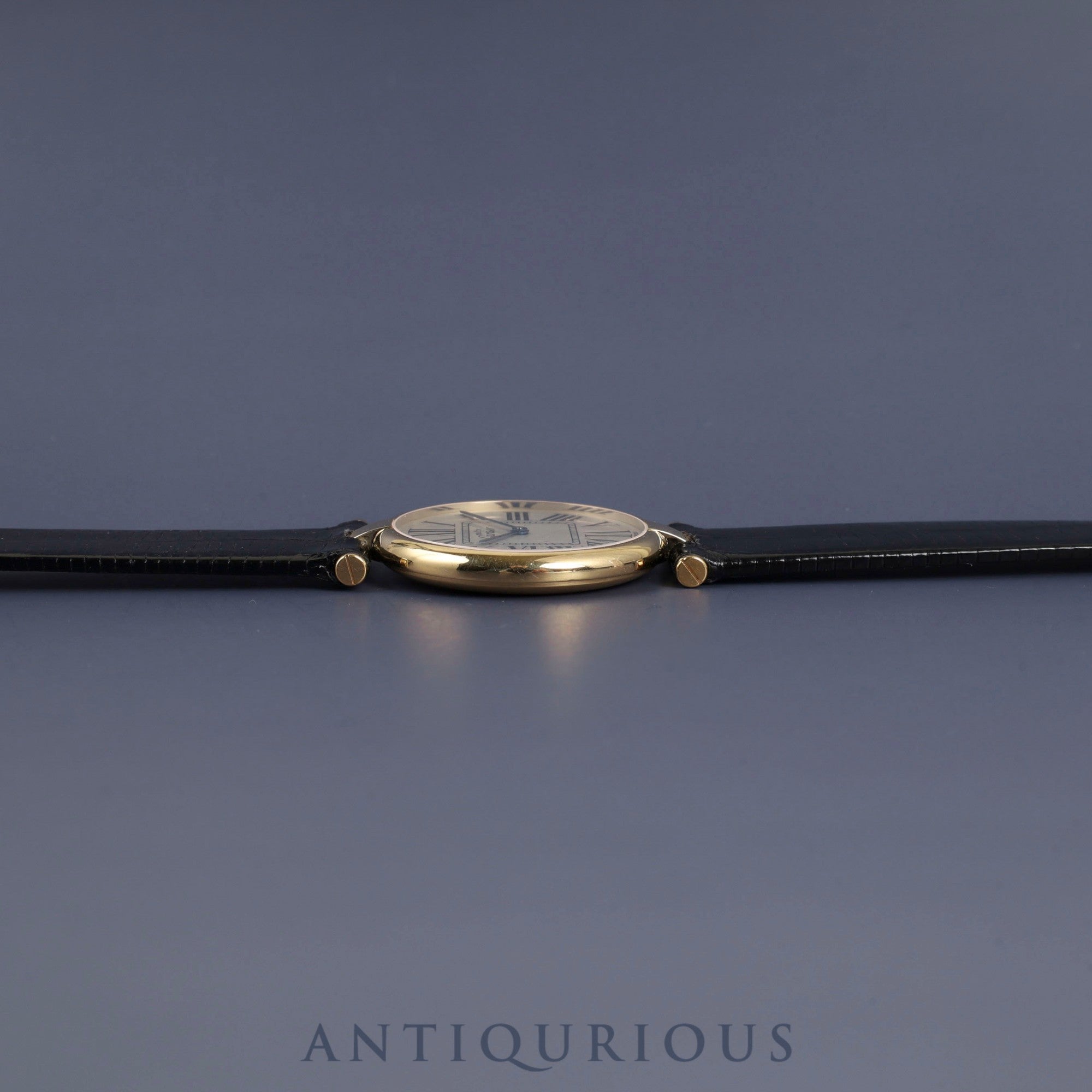 カルティエ マスト ヴァンドーム VLC LM 590003 クォーツ SV925 革 純正尾錠(GP) オパラン文字盤 カルティエブティックにてコンプリートサービス済み