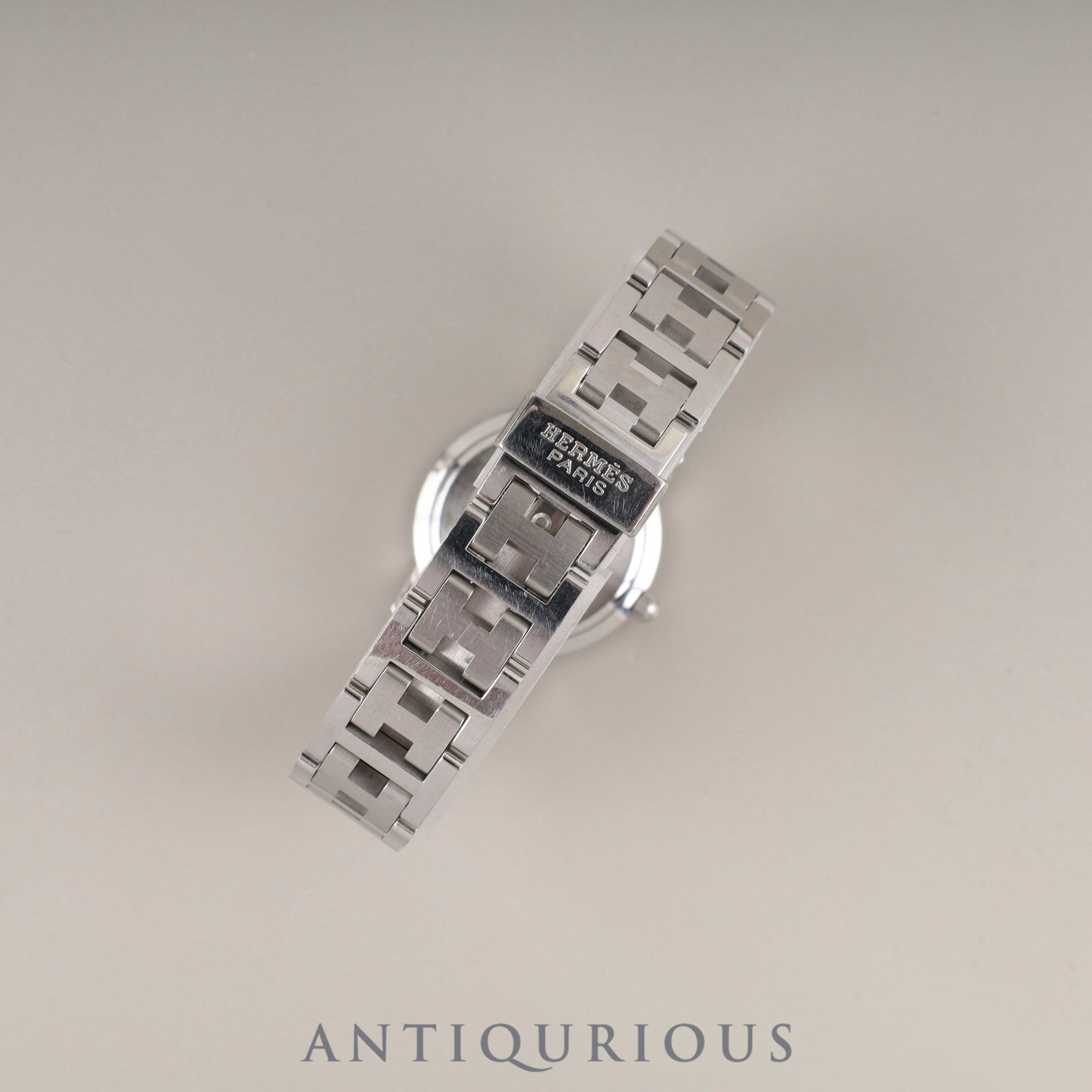 エルメス クリッパー CL4.210 クォーツ SS SS ブルー文字盤 箱 冊子 保証書 オーバーホール済み