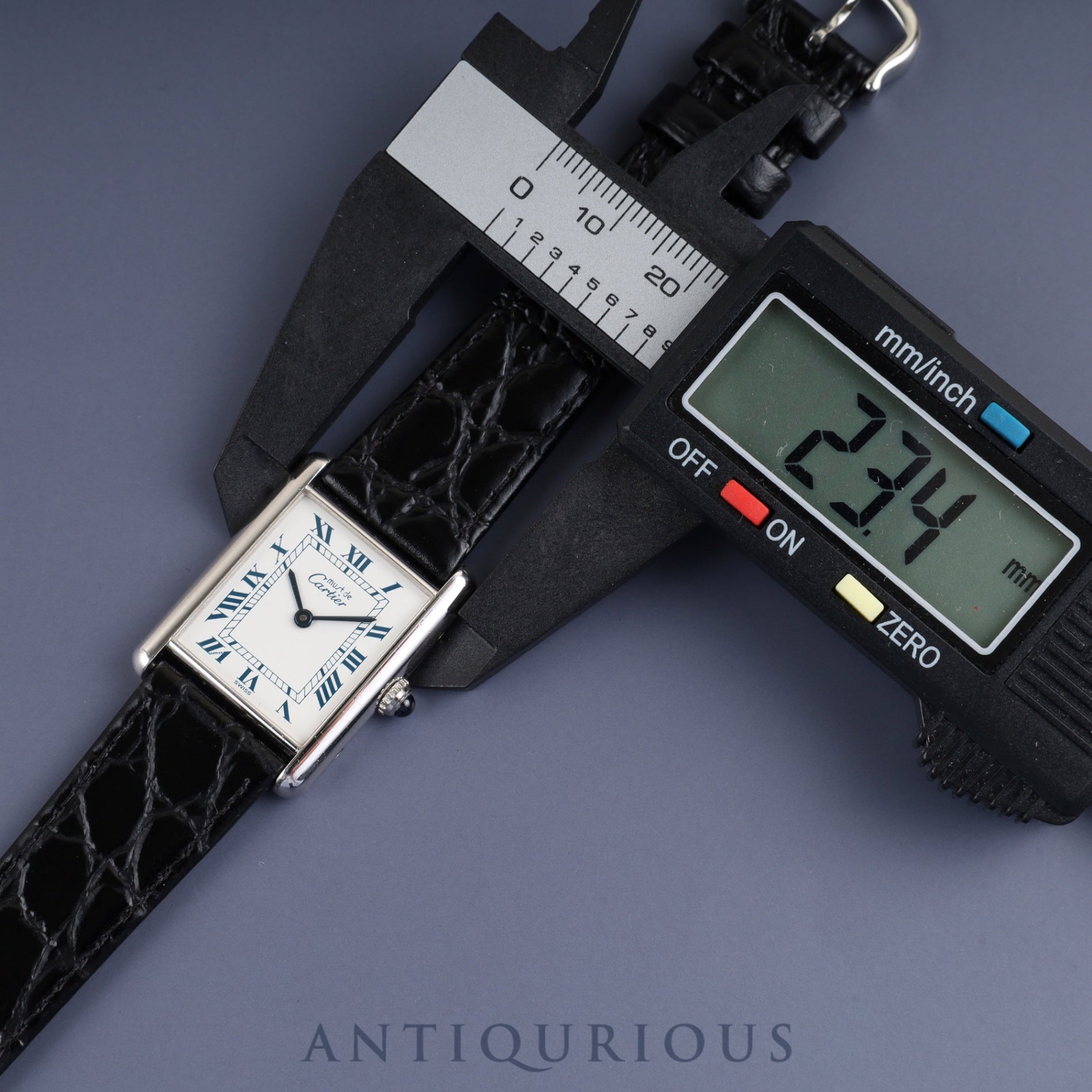 Cartier Must Tank LM 1616 Quartz Caliber 90 SV925 Leather Strap with Genuine Stainless Steel Buckle, White Roman Dial, Commemorative Engraving, Limited Edition of 100, Overhauled