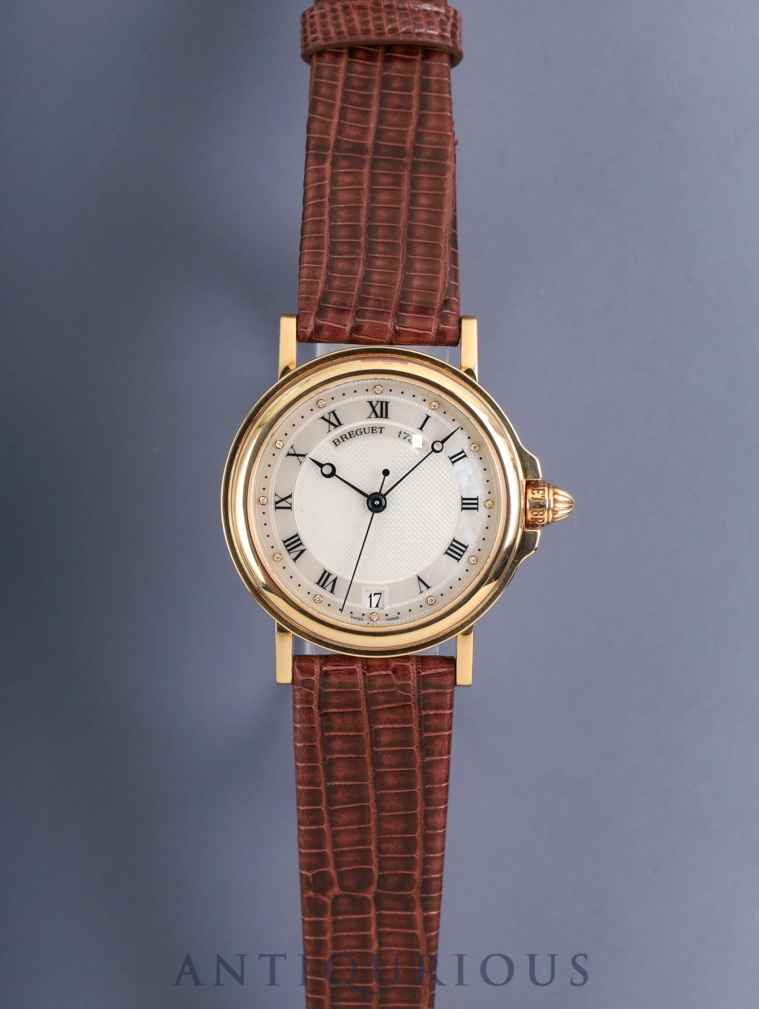 ブレゲ マリーン 4400BA / 52 /174 自動巻き Cal.889/1 750YG 革 純正バックル(750YG)マザーオブパール文字盤 箱 タグ オーバーホール済み