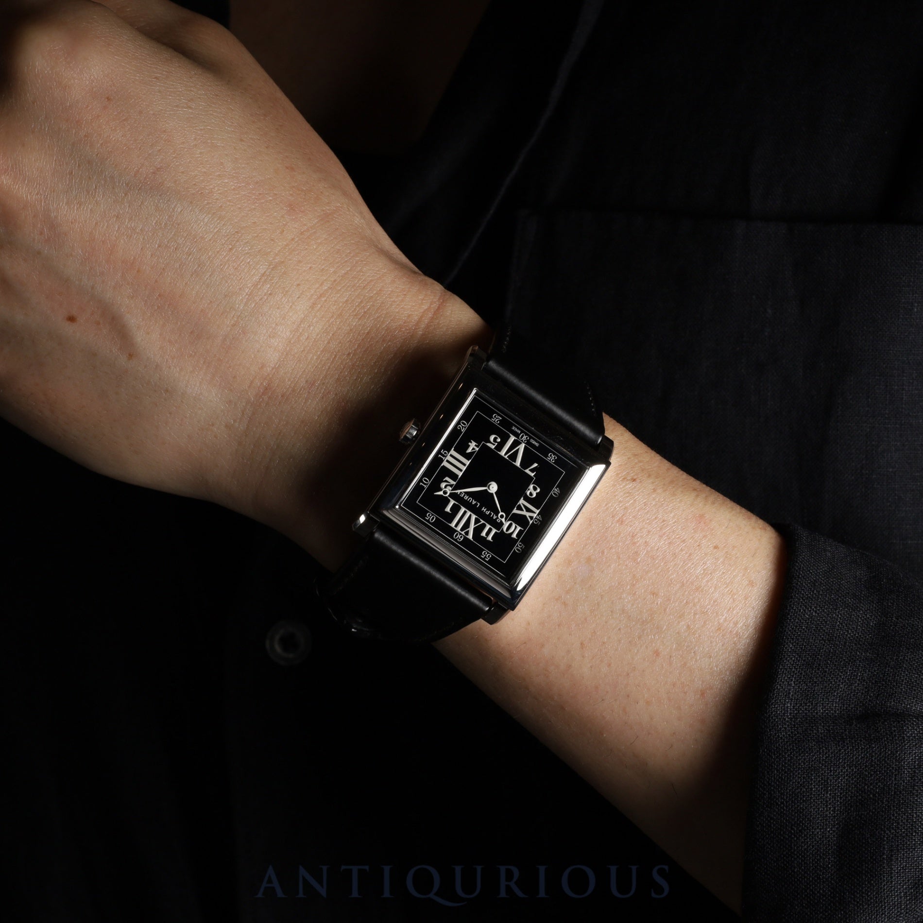 Ralph Lauren Slim Classic 867 K01500 Automatic Caliber RL300-1 Stainless Steel Leather Strap with Genuine Stainless Steel Buckle, Black Dial, Box, Warranty (2024) Overhauled