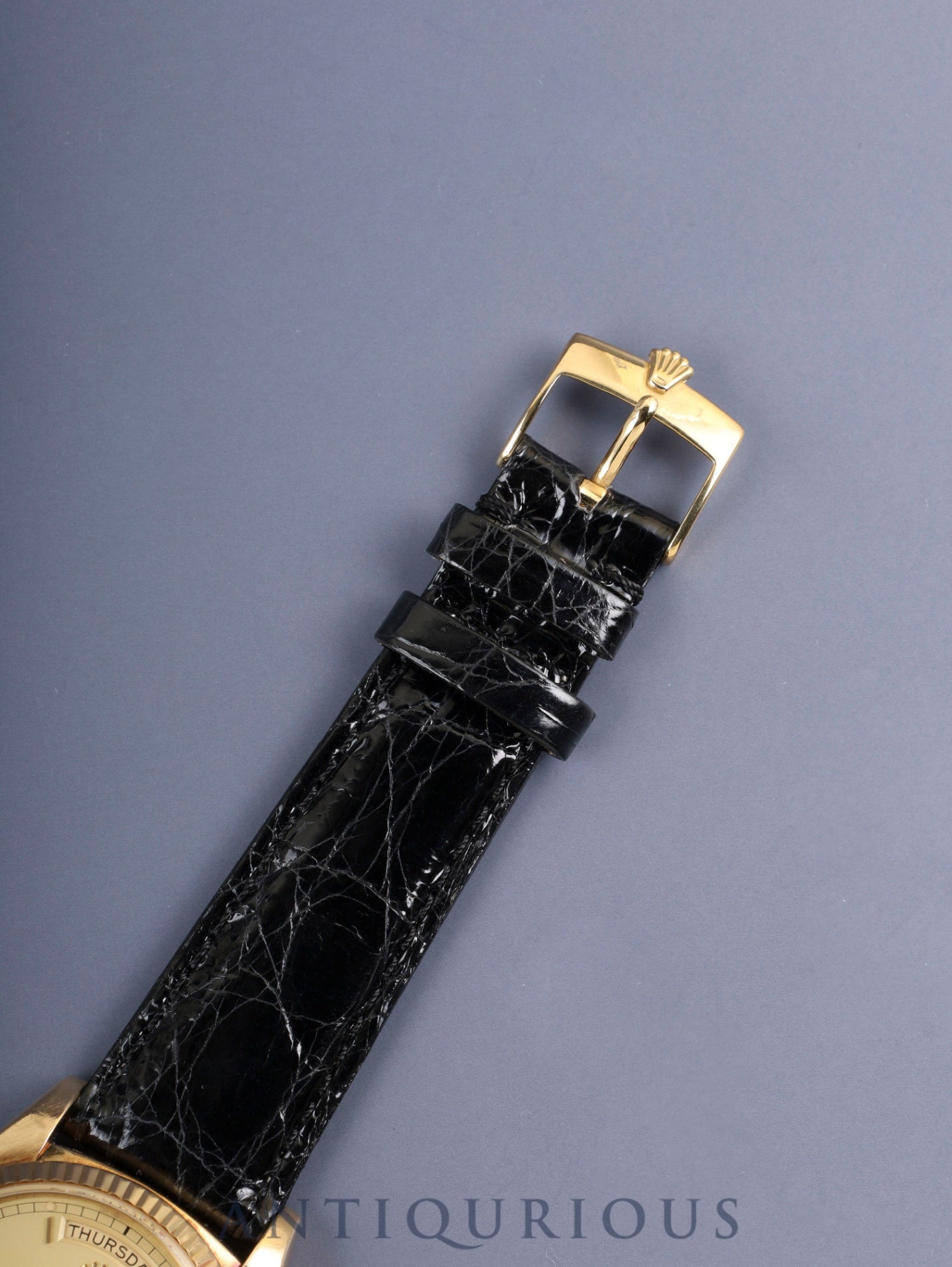 Rolex Day-Date 18038 Automatic Cal.3055 750YG Leather Original Pin Buckle (GP) Champagne Dial 62-series (1979) Overhauled