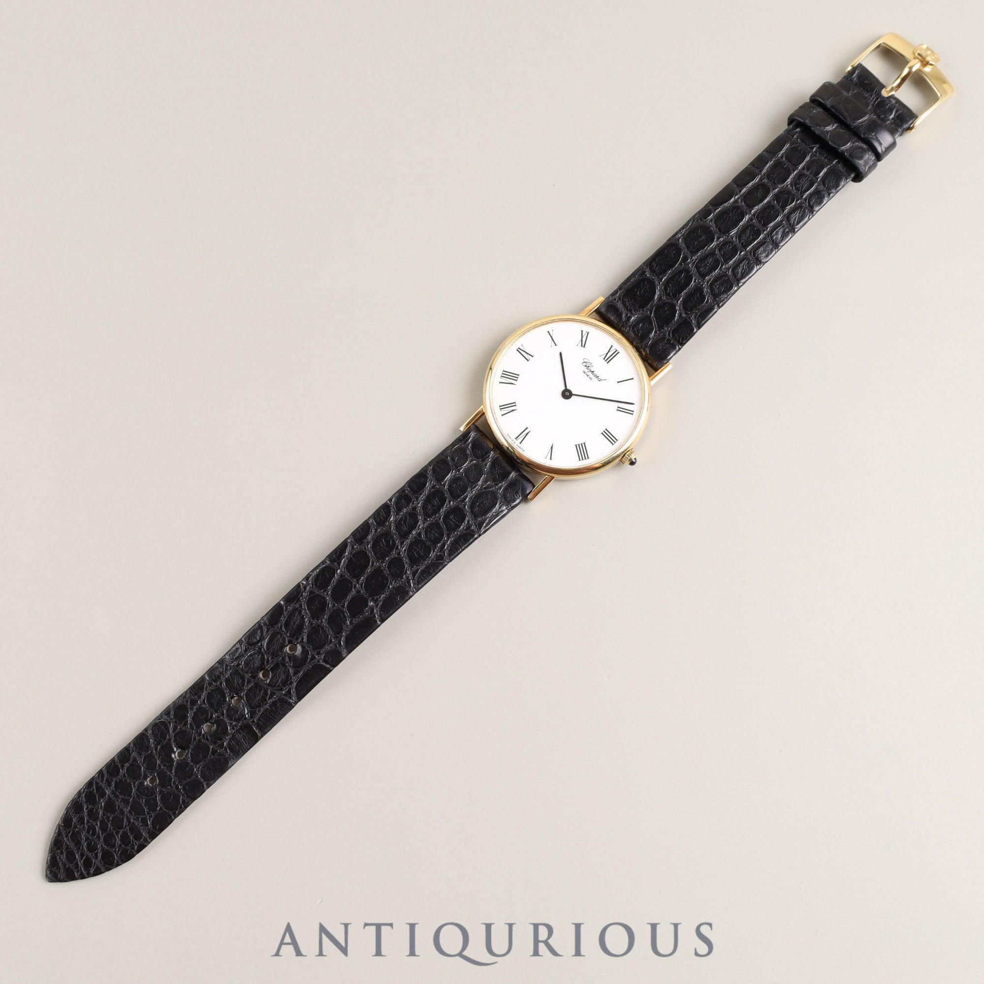 Chopard Classic 1091 Quartz Cal.955 432 YG Genuine leather strap Genuine buckle (GP) White dial Box Overhauled