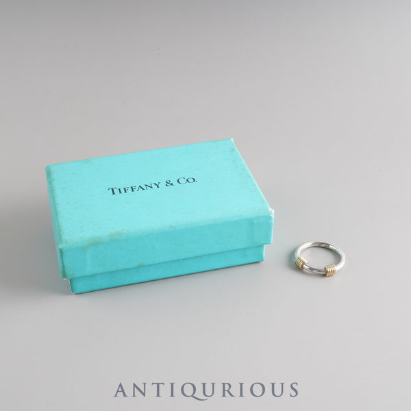 ティファニー リング バンド ウィズ 2ワイヤー コンビ SV925/750 約7.5号 箱