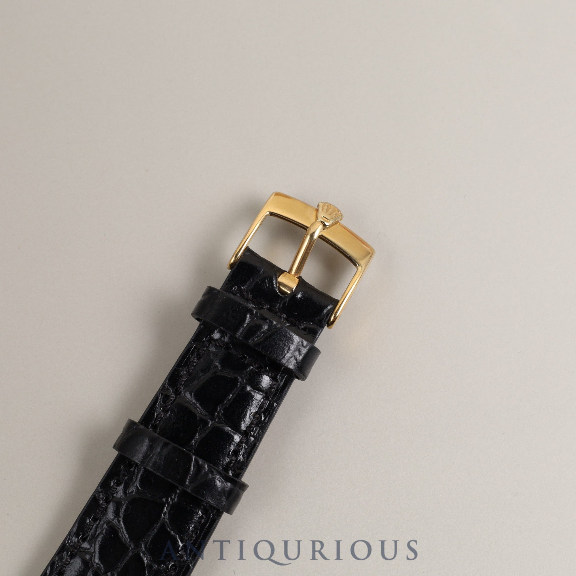 ロレックス チェリーニ 4105 手巻き Cal.1600 YG 革 純正尾錠(GP)ゴールド文字盤 4番(1976年)