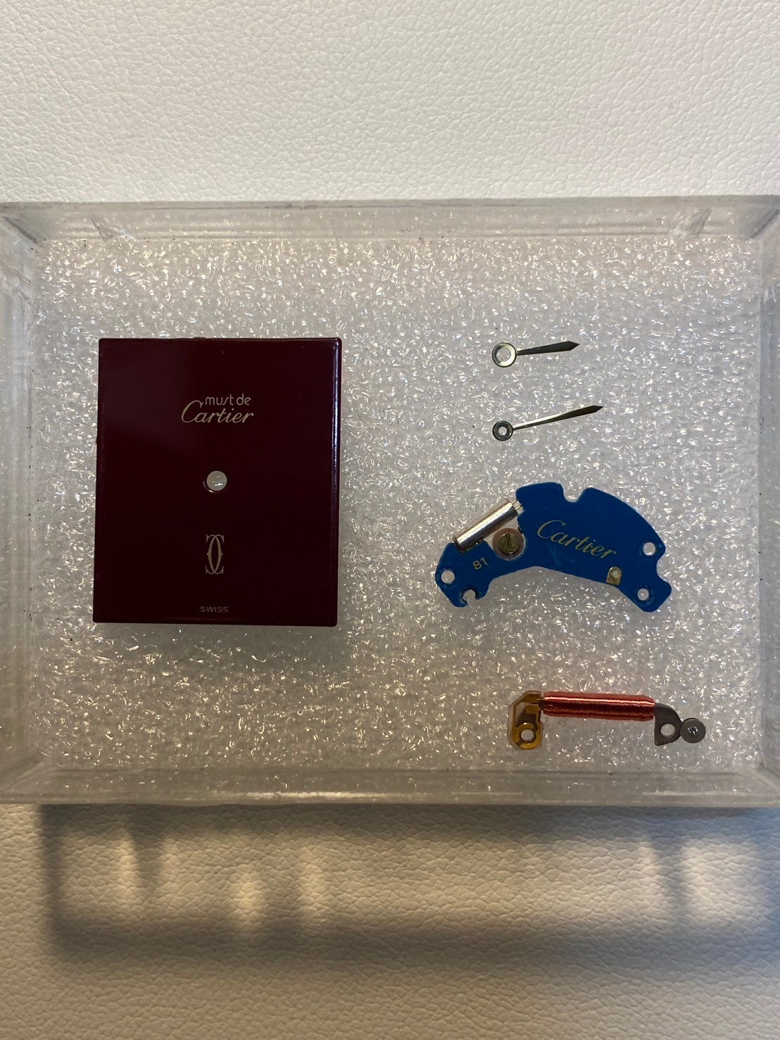 カルティエ マストタンク LM 681006 クォーツ Cal.81 SV925 純正革ベルト 純正尾錠(GP) ボルドー文字盤 箱 冊子 オーバーホール済み
