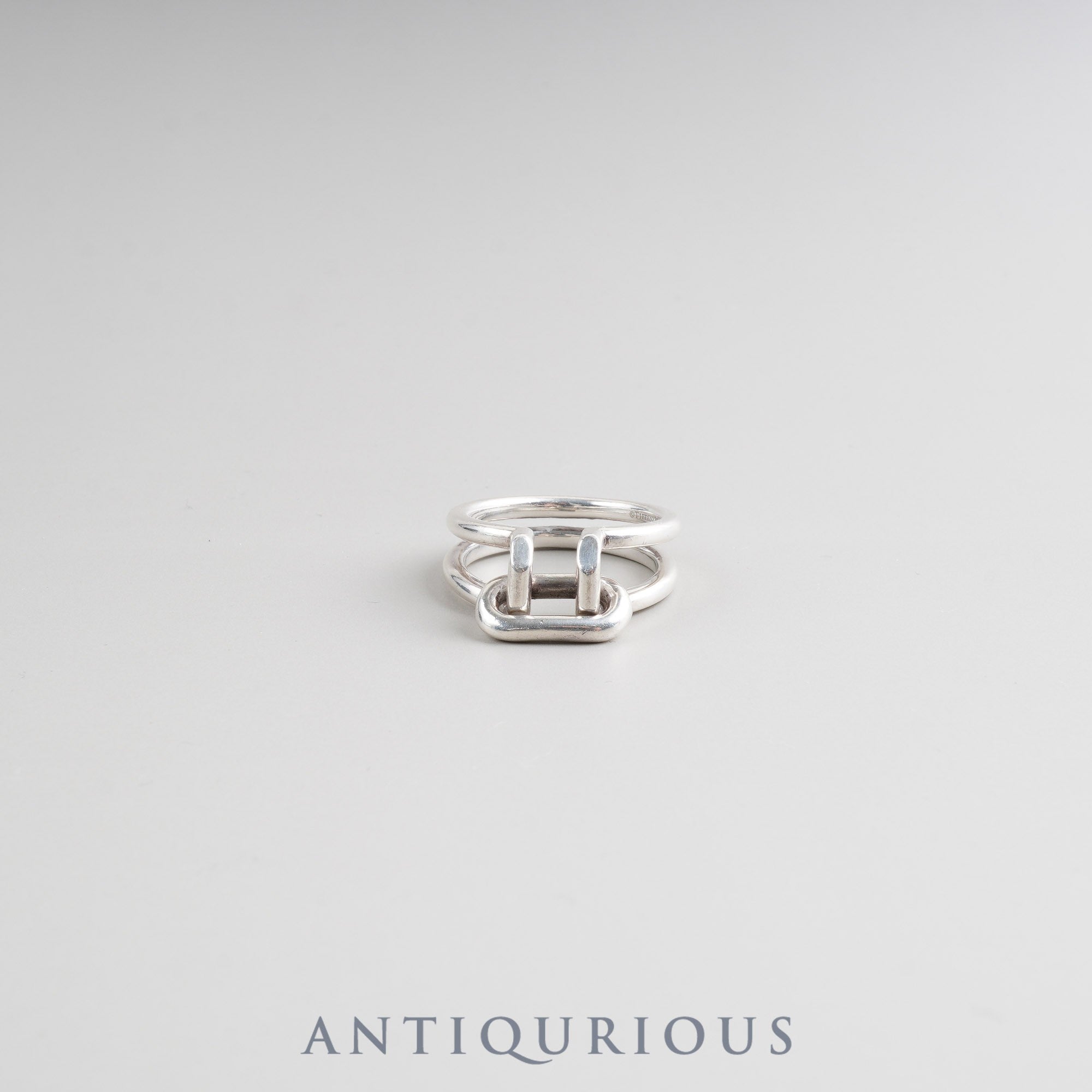 ティファニー リング ハードウェア 2ロウ スターリングシルバー 約15.5号