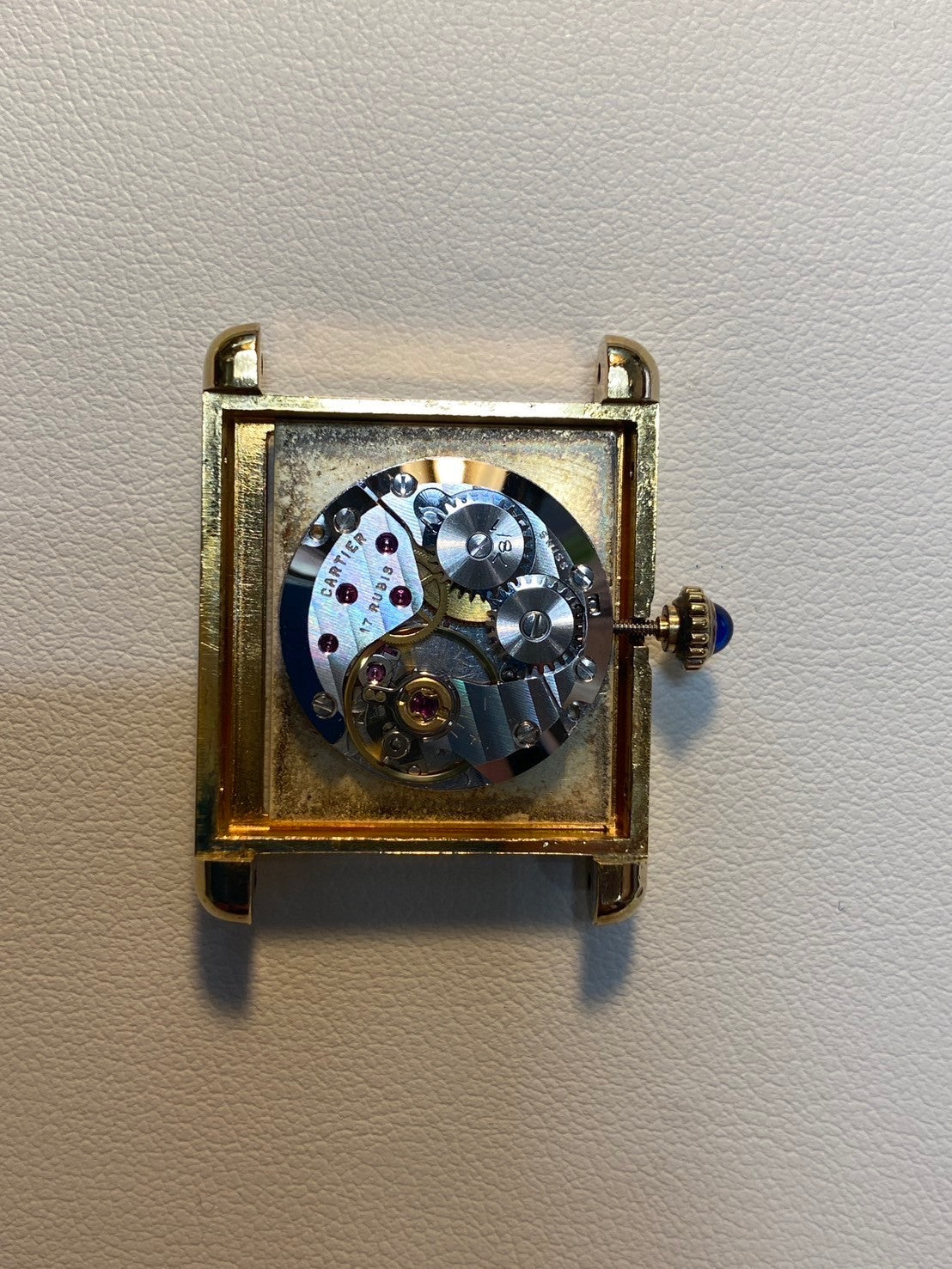 カルティエ マストタンク LM 手巻き Cal.78-1 SV925 純正革ベルト 純正尾錠(GP)アイボリーローマン文字盤 オーバーホール済み