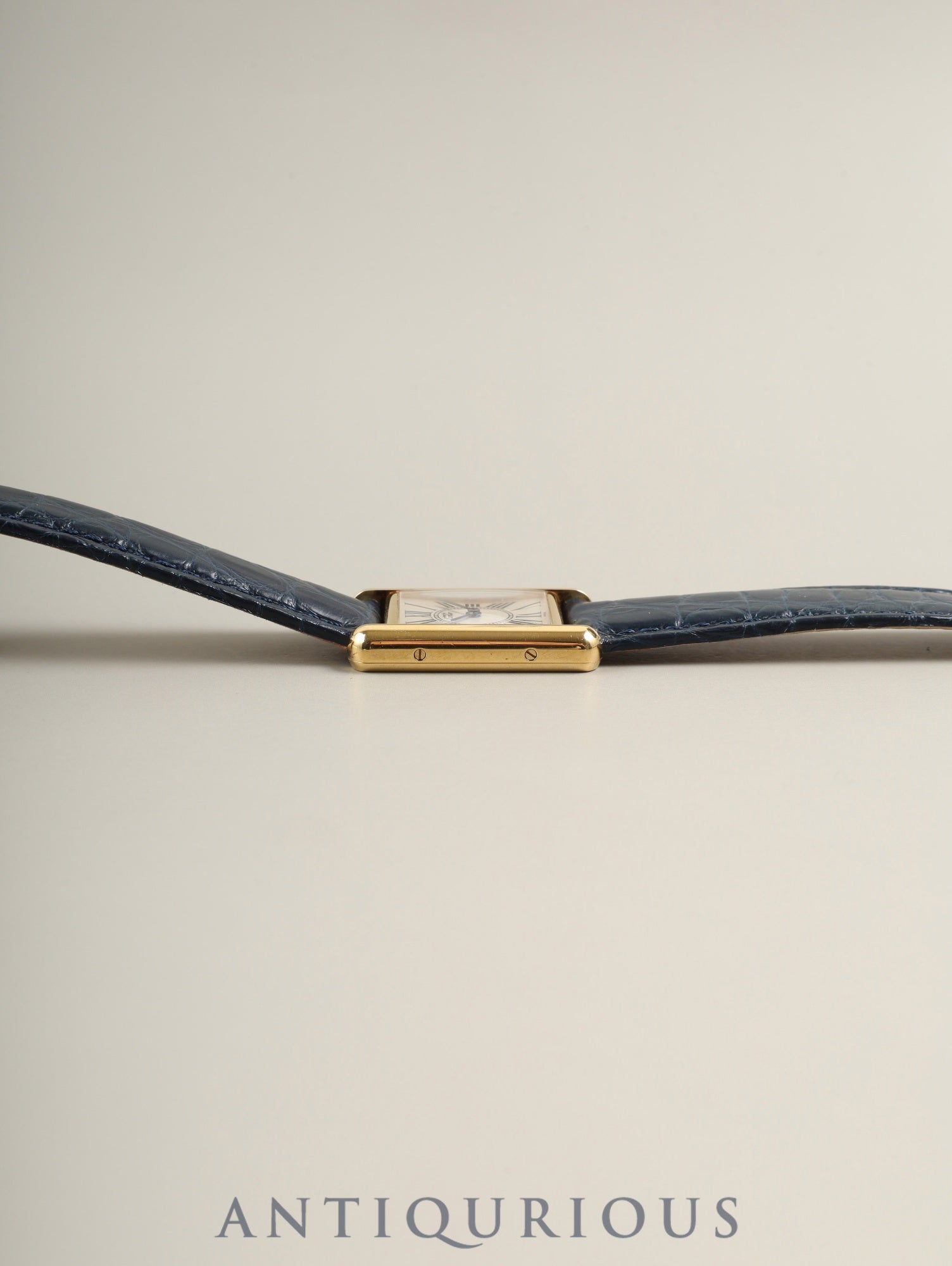Cartier Must Tank SM 5057001 Quartz Cal.057 SV925 Leather Genuine Deployant Buckle (GP) Opaline Dial (SWISS marking) Warranty (1995) Overhauled