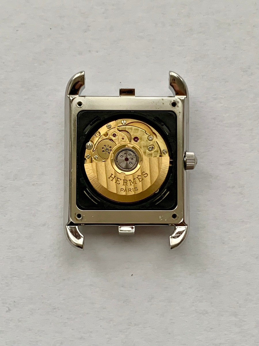 Hermès Cape Cod CC1.710 Automatic Watch, Stainless Steel Leather, Genuine Stainless Steel Buckle, Silver Arabic Dial, Overhauled