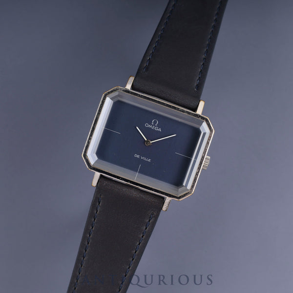 オメガ デ・ヴィル 5110379 手巻き SS 革 純正尾錠(SS) ネイビー文字盤 オーバーホール済み