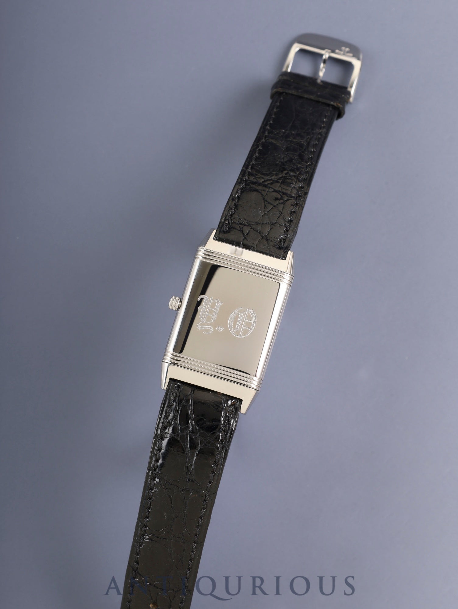 ジャガー・ルクルト レベルソ クラシック 250.8.86 手巻き Cal.846/1 SS 純正革ベルト 純正バックル(SS)シルバーアラビア文字盤(SWISS MADE表記 / ケース裏彫りあり) 箱 冊子 保証書(1994年)オーバーホール済み