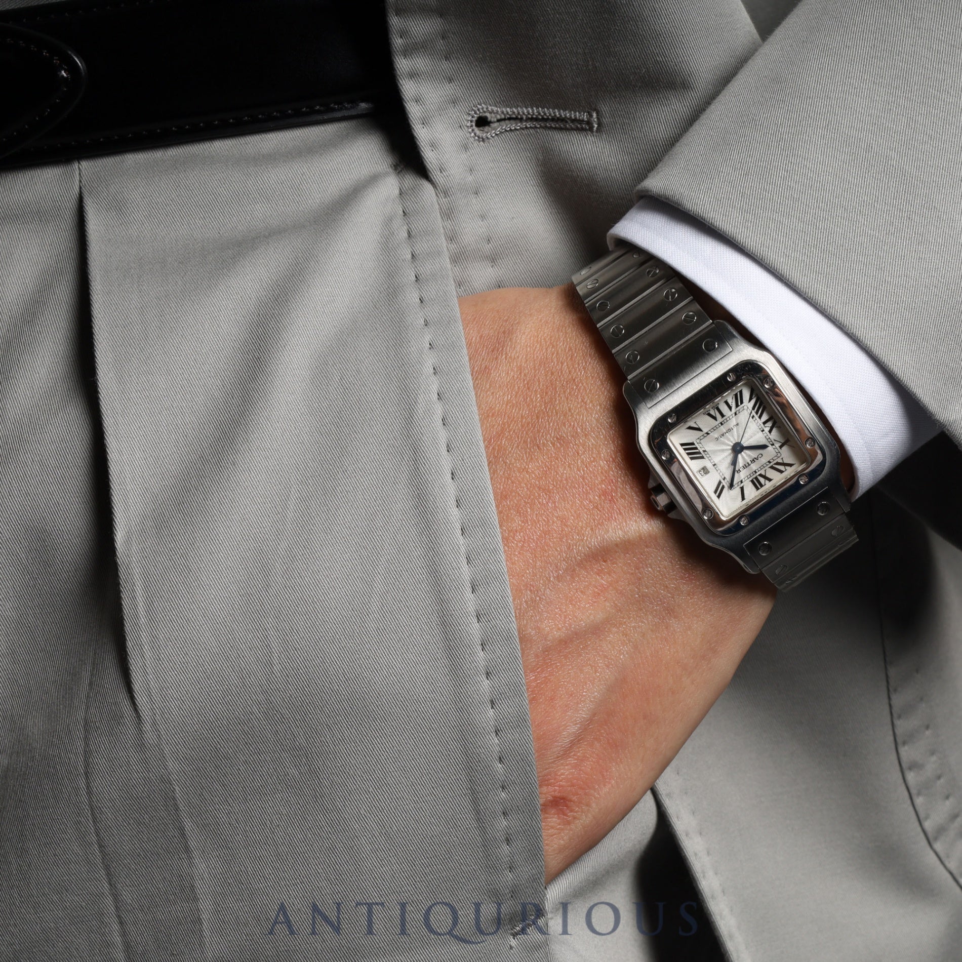 Cartier Santos Galbee LM W20055D6 2319 Automatic, Guilloche dial, box, instructions