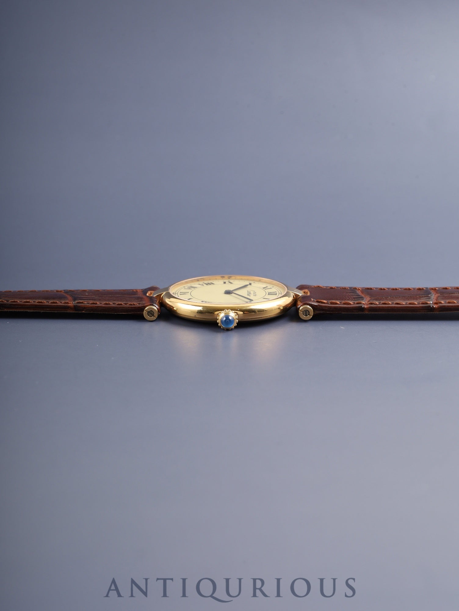 カルティエ マスト ヴァンドーム VLC LM W1001853 / 590003 クォーツ Cal.90 SV925 革 純正尾錠(GP)アイボリーローマン文字盤 オーバーホール済み