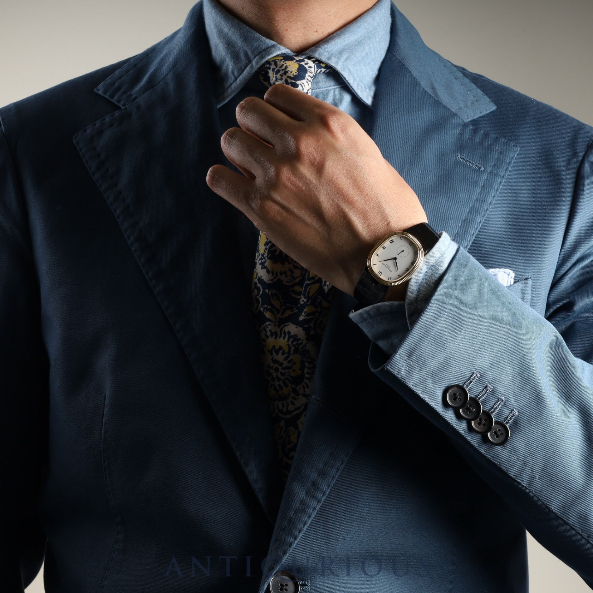 Patek Philippe Golden Ellipse 3989J Manual winding Cal.215 750 Leather Genuine buckle (750) White Roman dial Overhauled