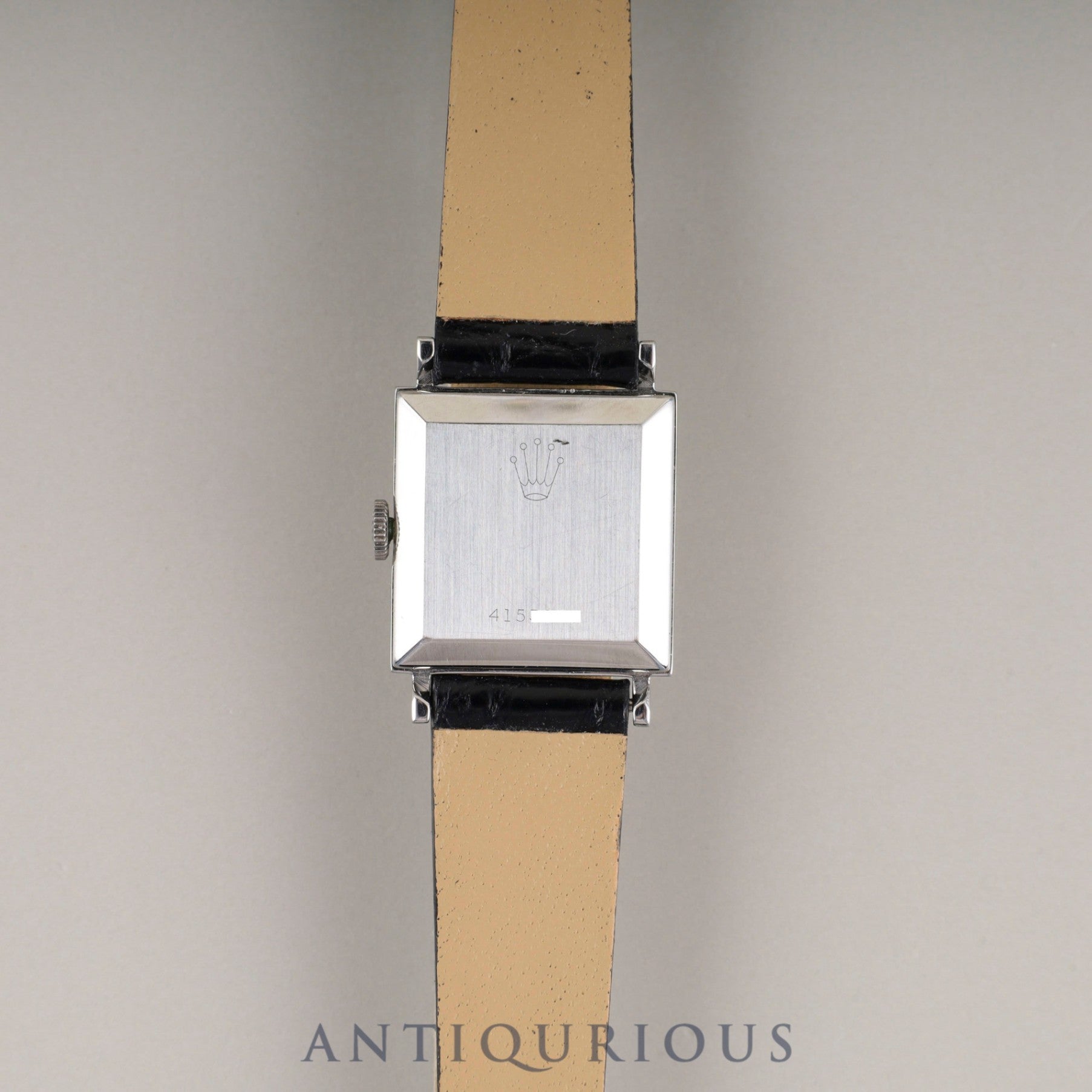 Rolex Precision 2611, manual winding, Cal. 1400, stainless steel, leather, genuine stainless steel buckle, silver dial, No. 41 (1974) *Overhauled