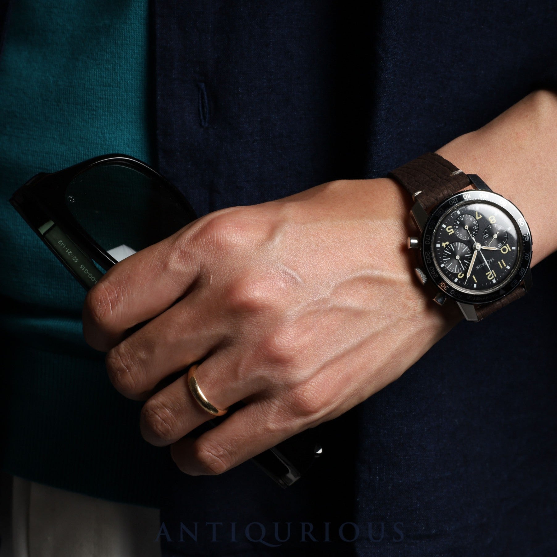 Jaeger-LeCoultre Shark Deep Sea E2643 Manual winding Cal.730 SS Leather Black dial