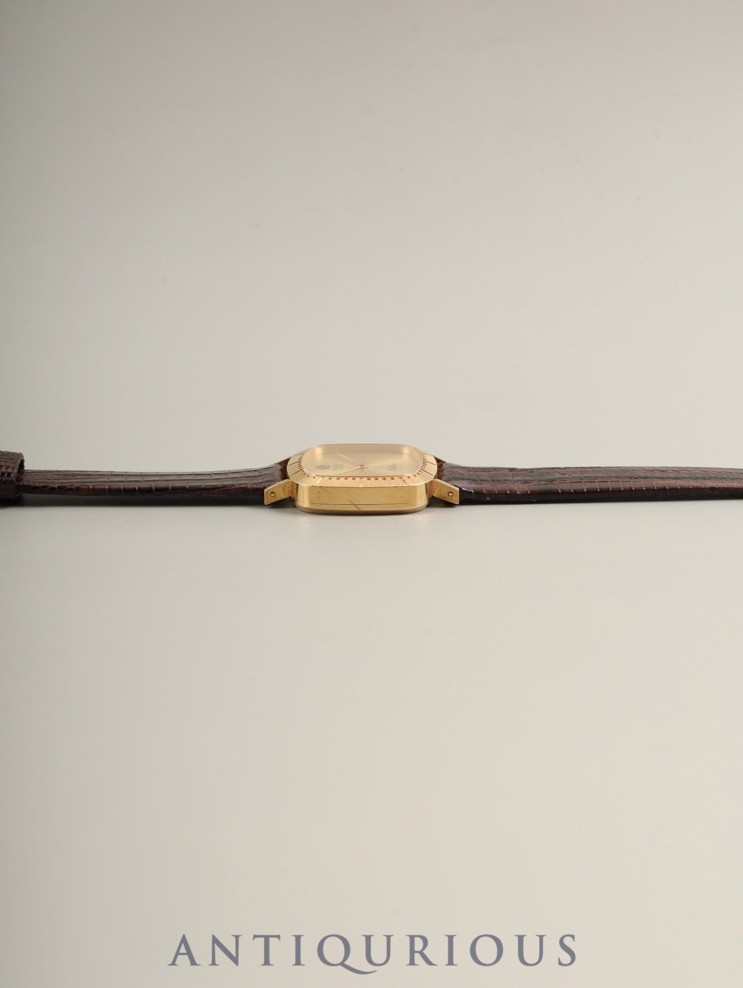 ロレックス チェリーニ 4082 手巻き Cal.1601 革 750YG 純正ピンバックル(GP)シャンパン文字盤 E番台(1990年~1991年)オーバーホール済み