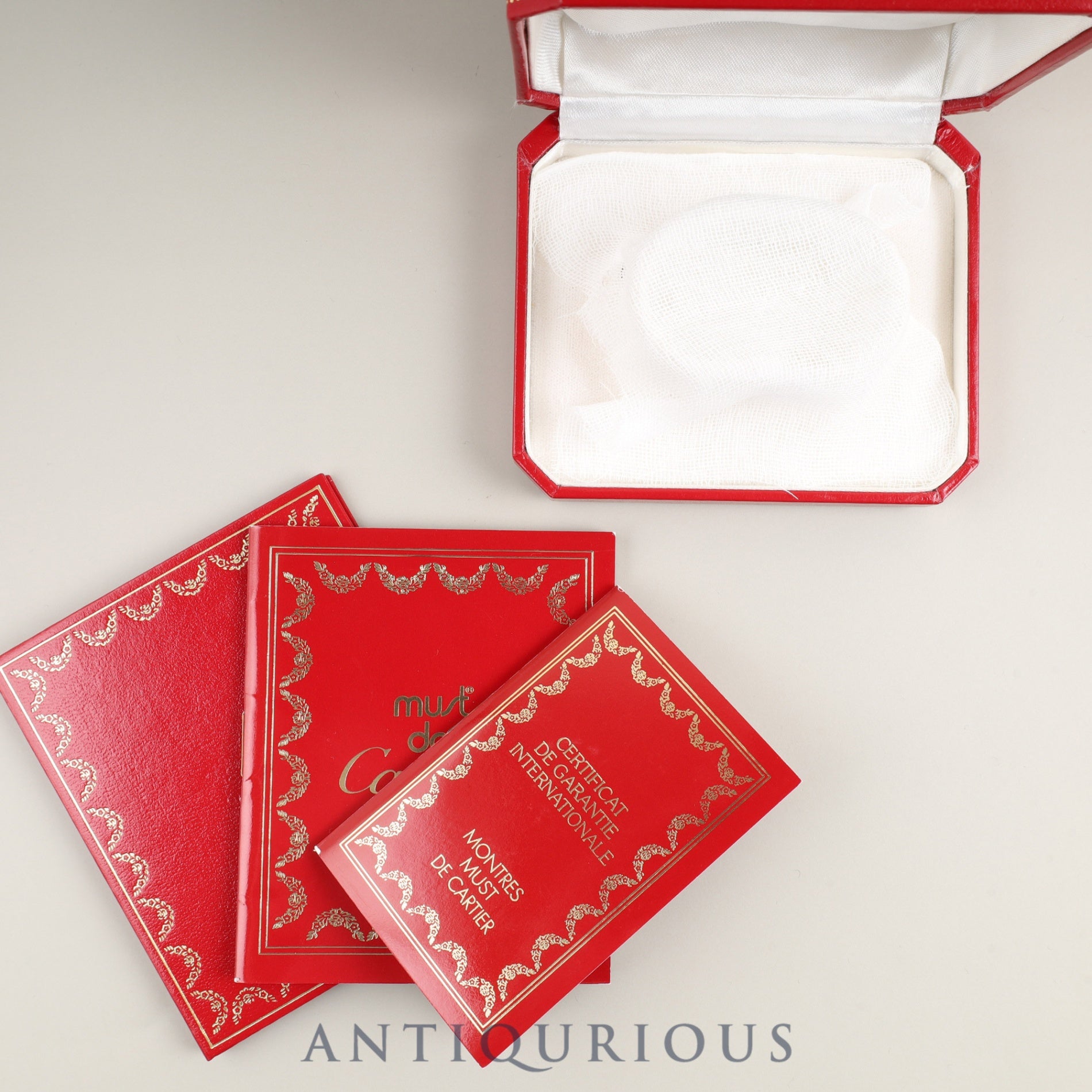 Cartier Must Tank SM W1003154 / 1613 Quartz Cal.057 SV925 Leather Genuine D-buckle (GP) Ivory Roman Dial Box Booklet Warranty (1997) Overhauled