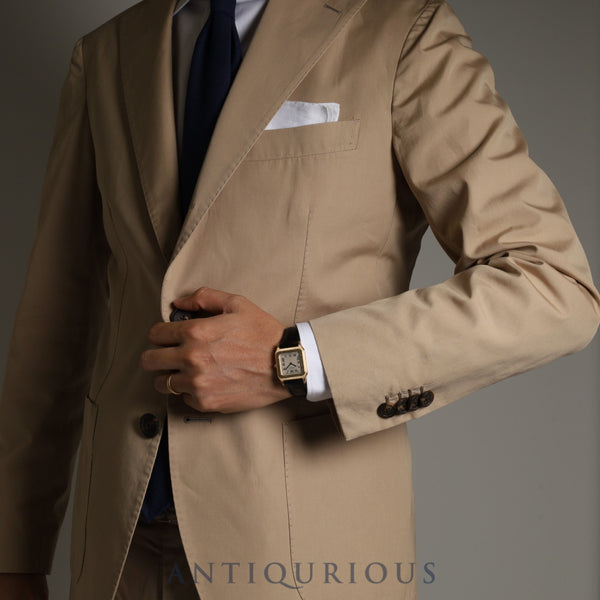 Cartier Santos Dumont Extra Slim W1505453 Manual winding Cal.21MC 750YG Leather Genuine buckle (750) Guilloché Ivory dial Box