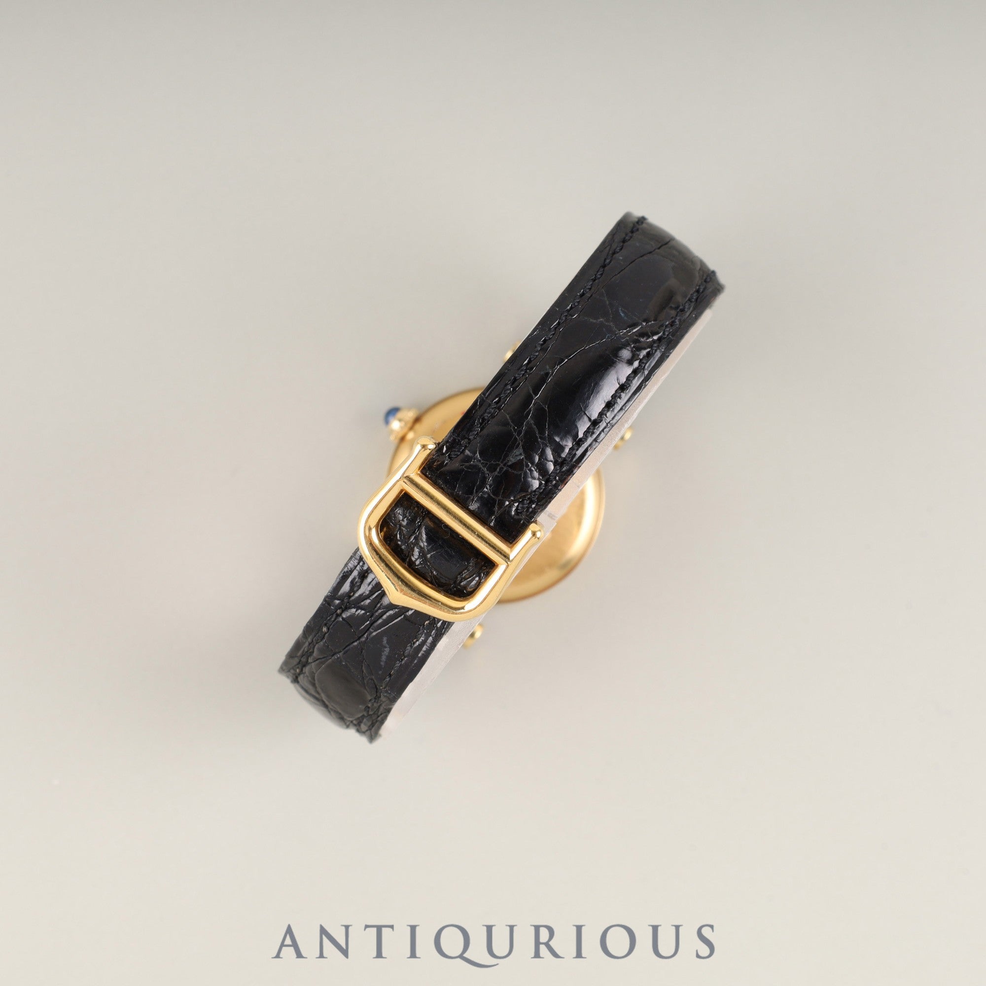 カルティエ マスト ヴァンドーム VLC SM 590004 クォーツ Cal.90 SV925 純正革ベルト 純正Dバックル(GP) センターグレー飛びローマン文字盤 オーバーホール済み