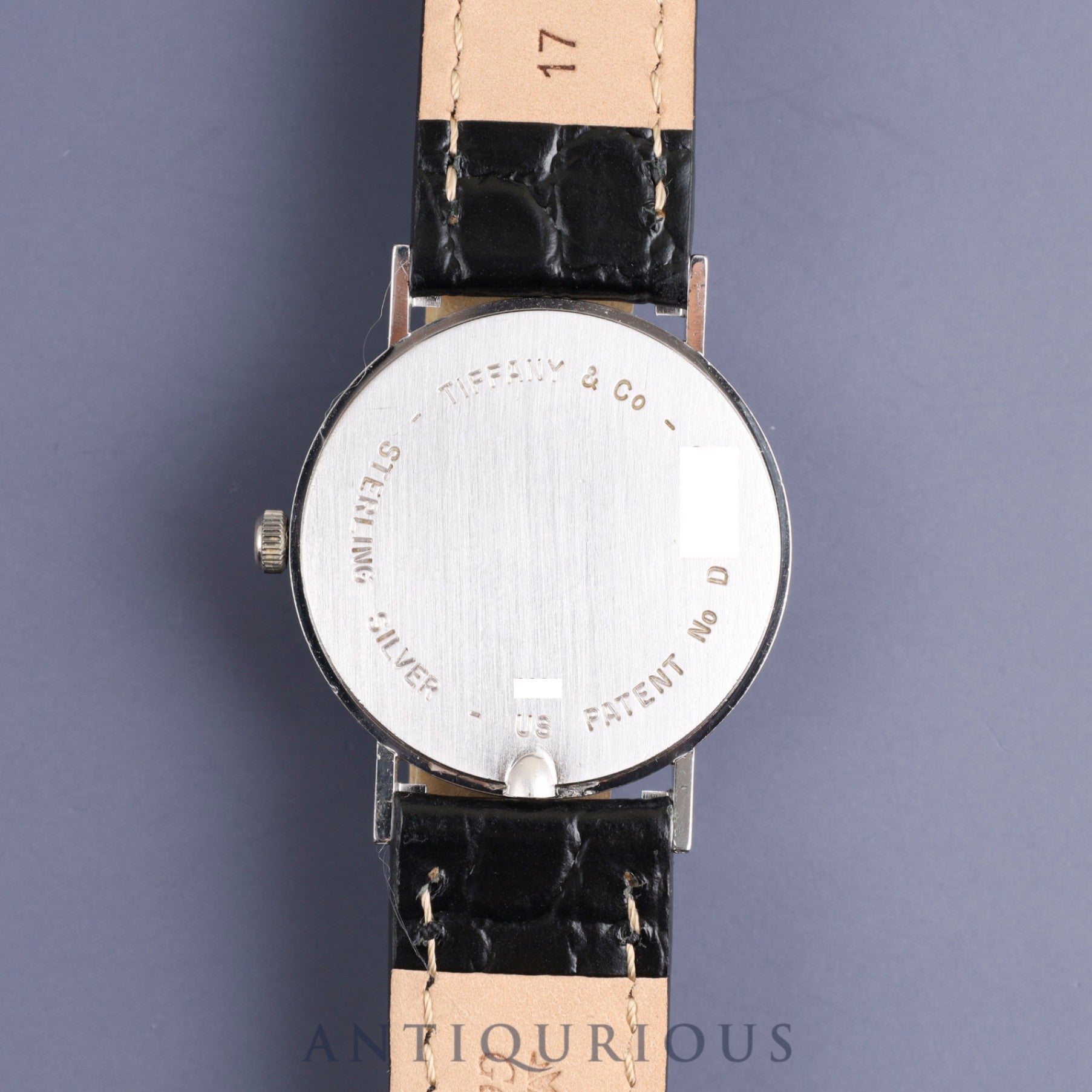 ティファニー アトラス SV CASE W152S クォーツ SV925 革 純正尾錠(SS) シルバー文字盤 オーバーホール済み