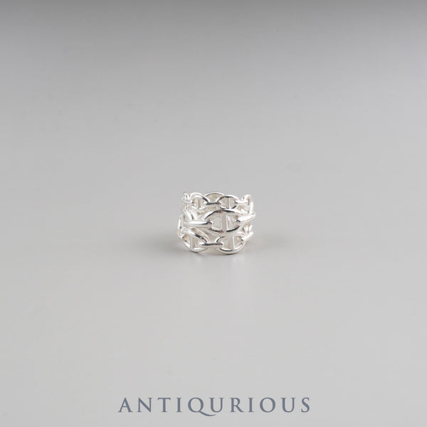 Hermès Chaine d'Ancre Enchaine Ring, GM, SV925, #59, Approx. Size 18-18.5, Box, Warranty (June 2025), 24 Years of Inscription