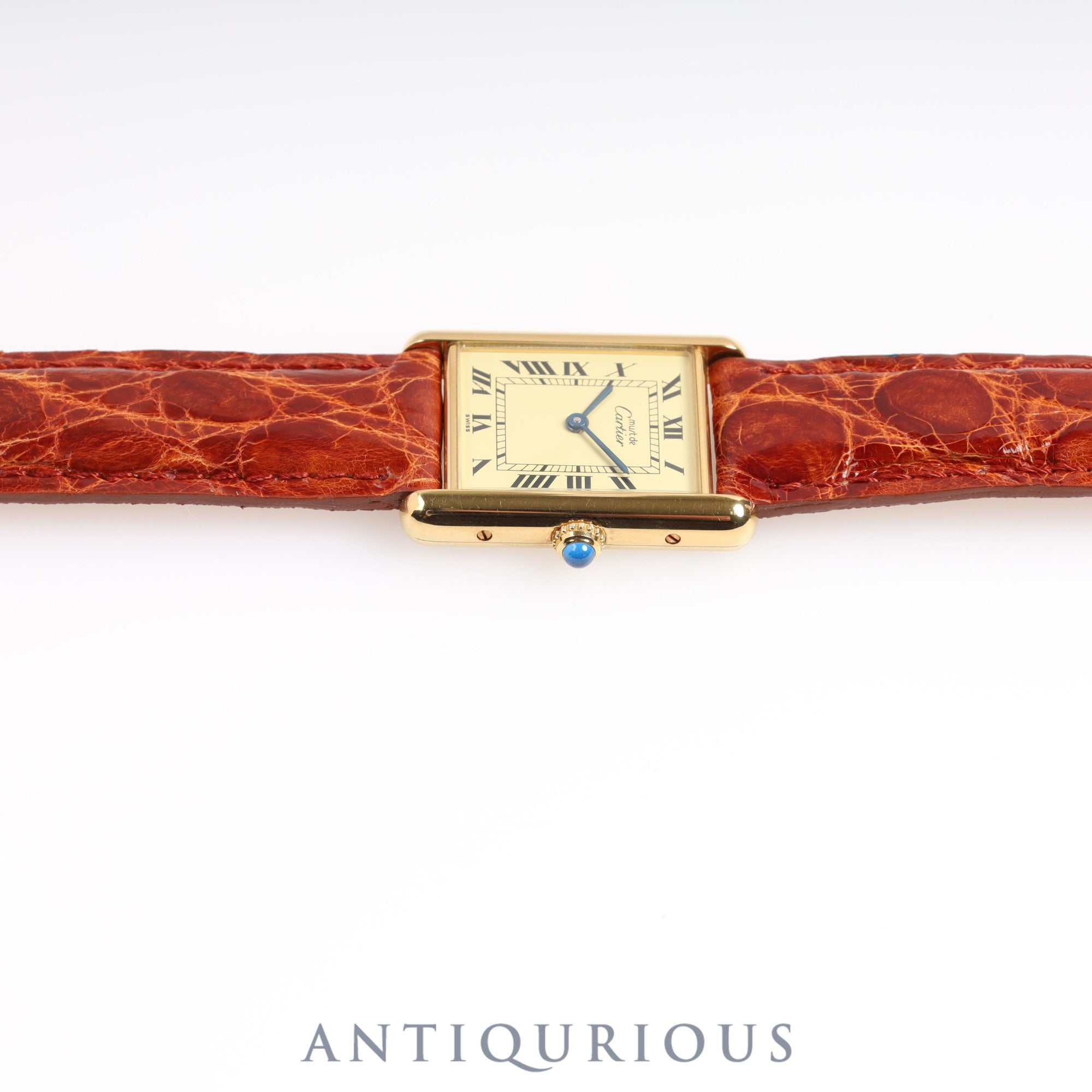Cartier Must Tank LM QZ Ivory Roman Dial