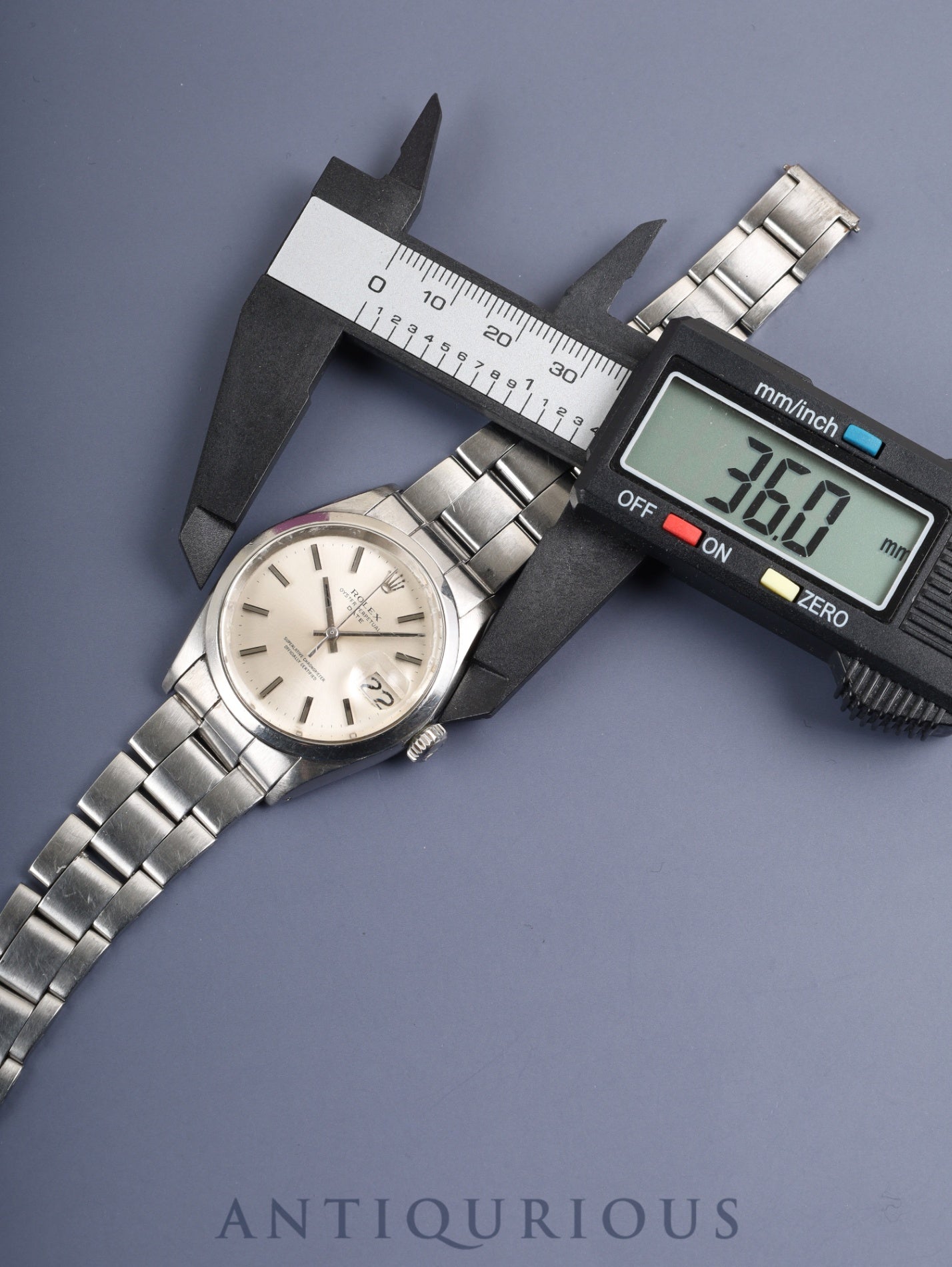 ロレックス オイスターパーペチュアルデイト 1500 自動巻き Cal.1570 SS SS シルバー文字盤 25番(1968年)クロノメーター証明書 冊子 オーバーホール済み