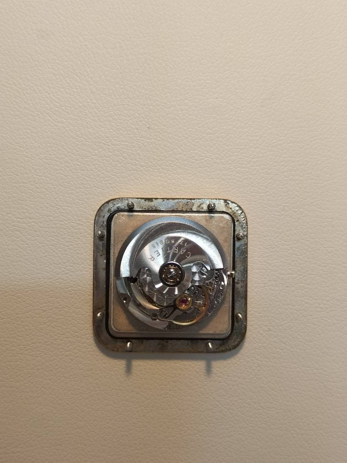 Cartier Santos Galbee LM 2961 Automatic SS/YG SS/YG Godron bracelet Ivory dial Overhauled