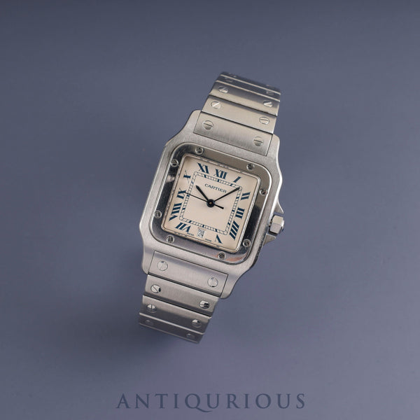 カルティエ サントス ガルベ LM W20018D6 / 987901 クォーツ Cal.87 SS SS ホワイトローマン文字盤 オーバーホール済み