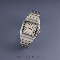 カルティエ サントス ガルベ LM W20018D6 / 987901 クォーツ Cal.87 SS SS ホワイトローマン文字盤 オーバーホール済み