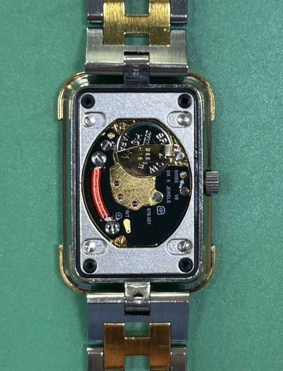 エルメス クロアジュール 54 10 75 クォーツ Cal.976.001 SS/GP SS/GP ホワイト文字盤 オーバーホール済み