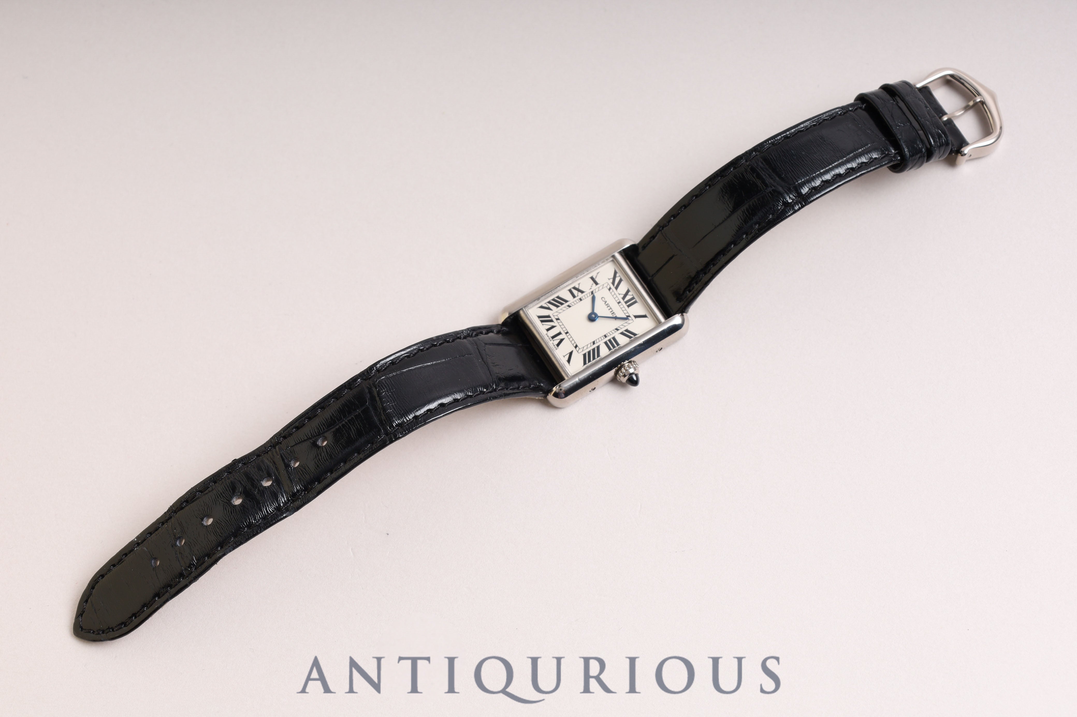 Cartier Tank Louis Cartier SM WG QZ White Roman W1541056 with box and booklet Complete service completed in February 2023