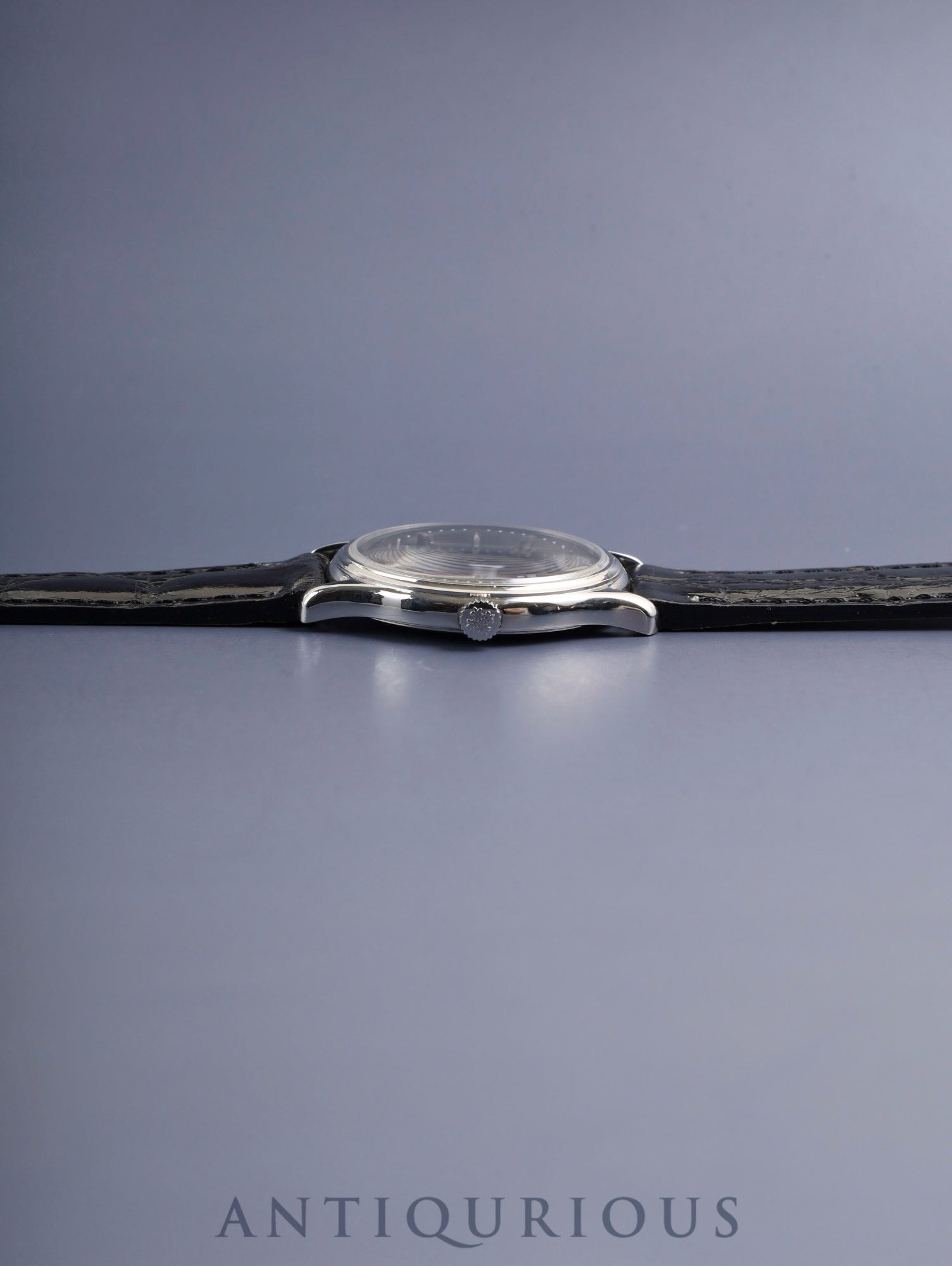 パテック・フィリップ カラトラバ 3923A 手巻き Cal.215 SS 革 純正ピンバックル(SS)グレー文字盤 1987年 修理明細 パテックフィリップにて修理済み