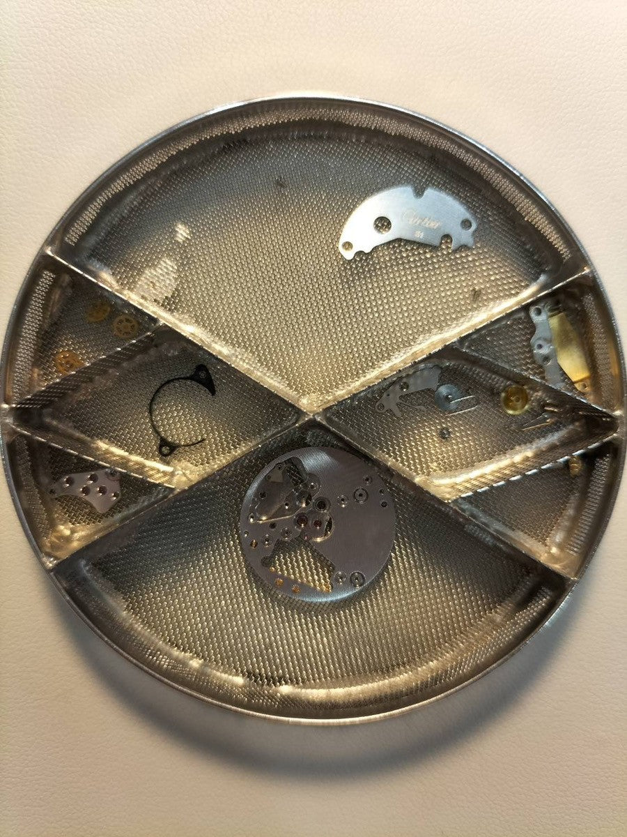 カルティエ マスト ヴァンドーム VLC SM クォーツ Cal.81 SV925 革 純正尾錠(GP) マホガニー文字盤(クラック) オーバーホール済み