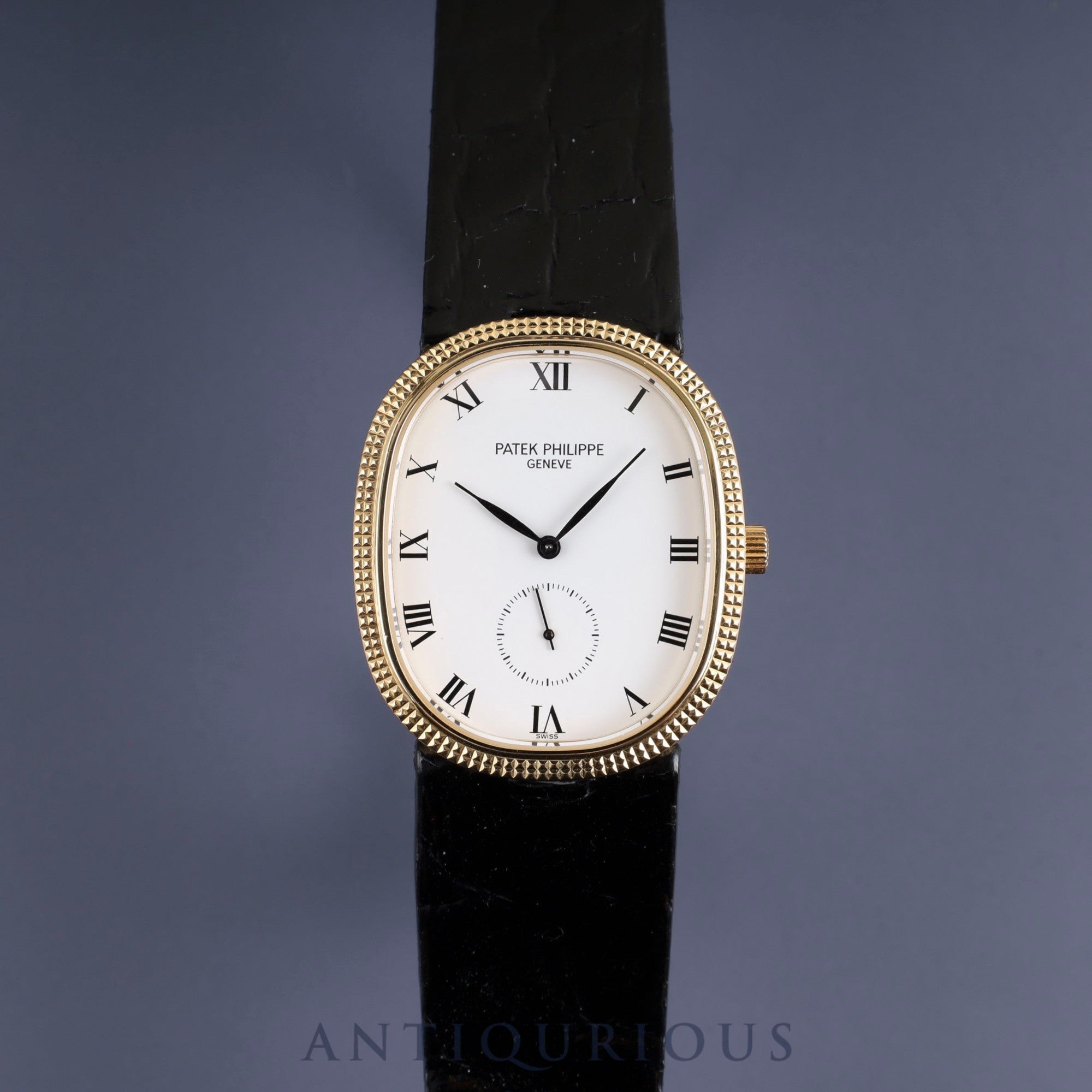 Patek Philippe Golden Ellipse 3989J Manual winding Cal.215 750 Leather Genuine buckle (750) White Roman dial Overhauled