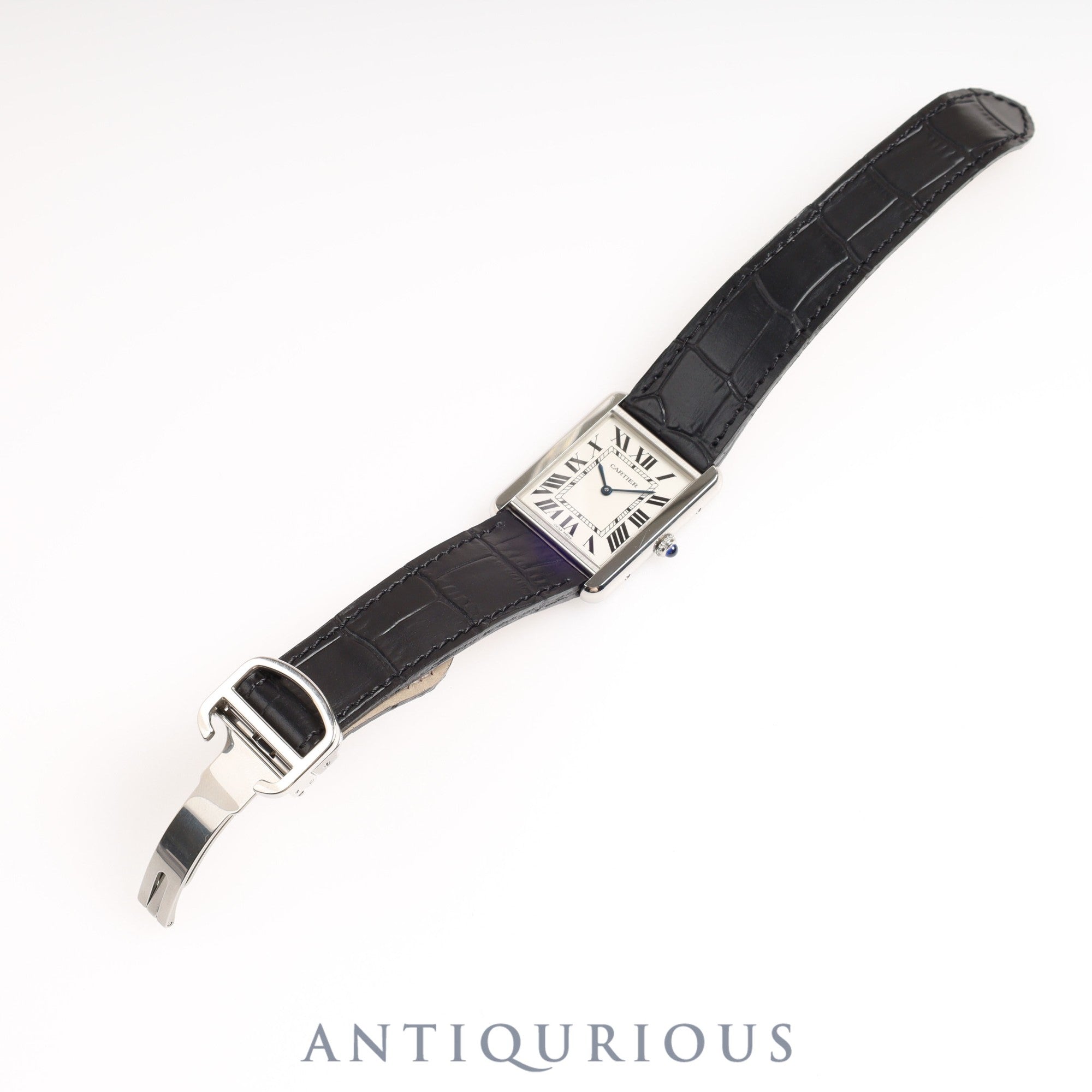 カルティエ タンクソロ LM QZ シルバー文字盤