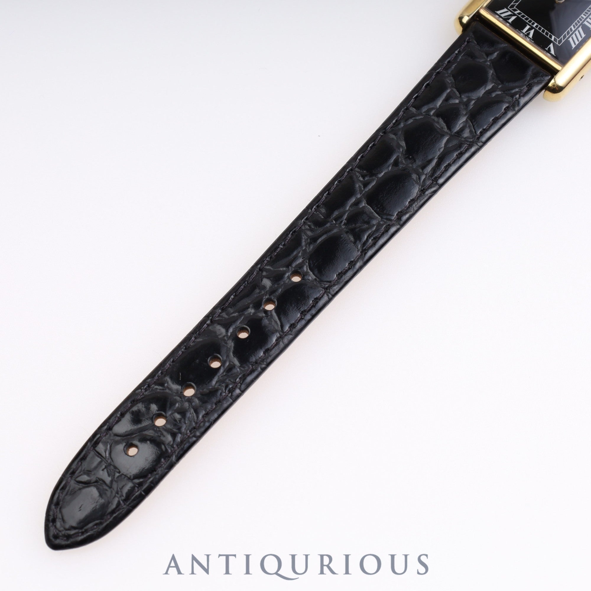 Cartier Must Tank LM Manual Winding Black Roman Dial Box Fully Serviced