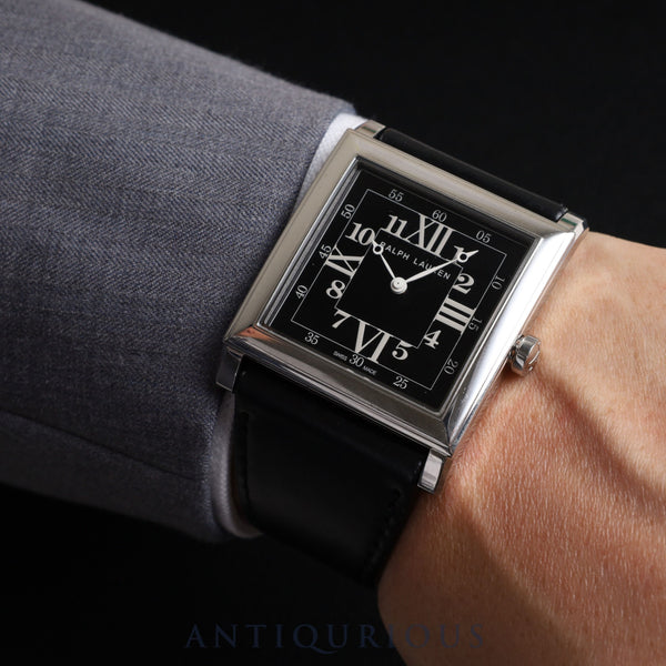 Ralph Lauren RL867 35 MM Automatic Cal.RL300-1 SS Genuine leather belt Genuine buckle (SS) Black dial Box Overhauled