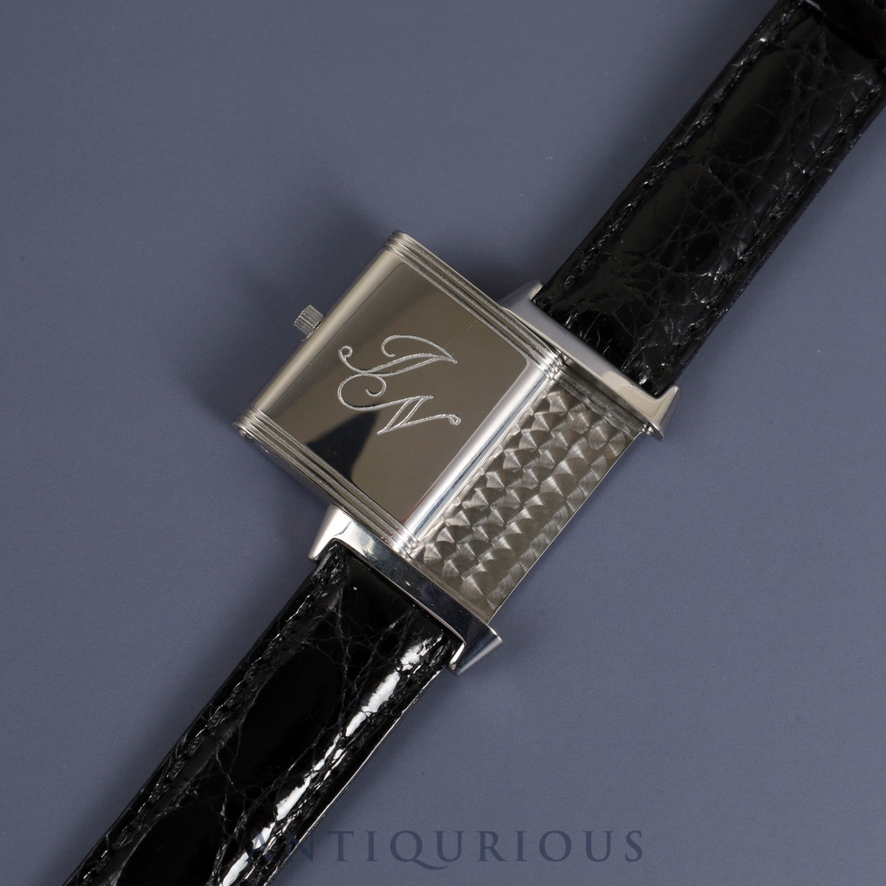 ジャガー・ルクルト レベルソ クラシック 250.8.86 手巻き Cal.846/1 SS 革 純正尾錠(SS)シルバーアラビア文字盤 ケース 保証書(1996年) 冊子 オーバーホール済み ※ケース裏彫りあり