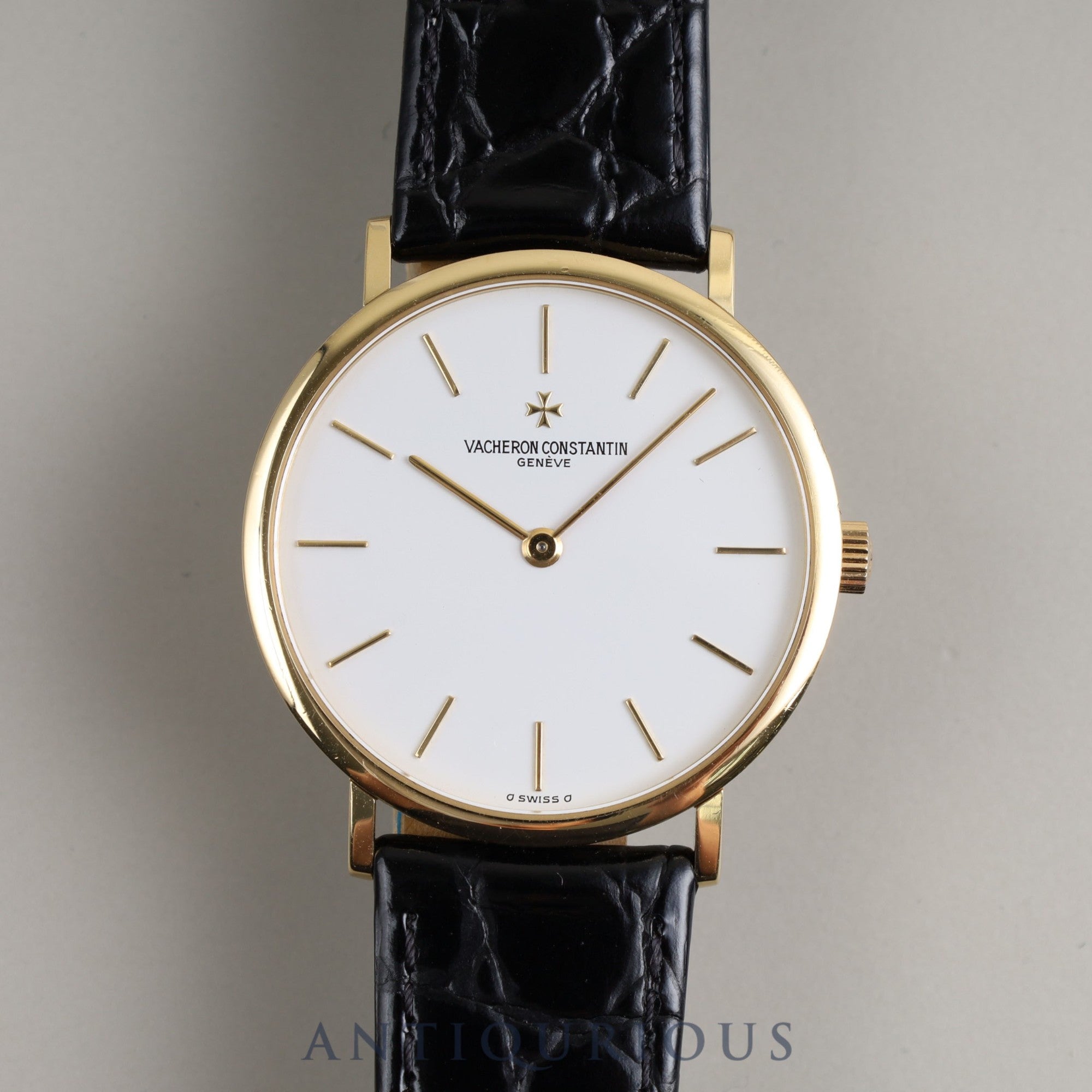 ヴァシュロン・コンスタンタン エッセンシャル 31039 手巻き Cal.1132 750YG 革 純正尾錠(750YG)ホワイト文字盤