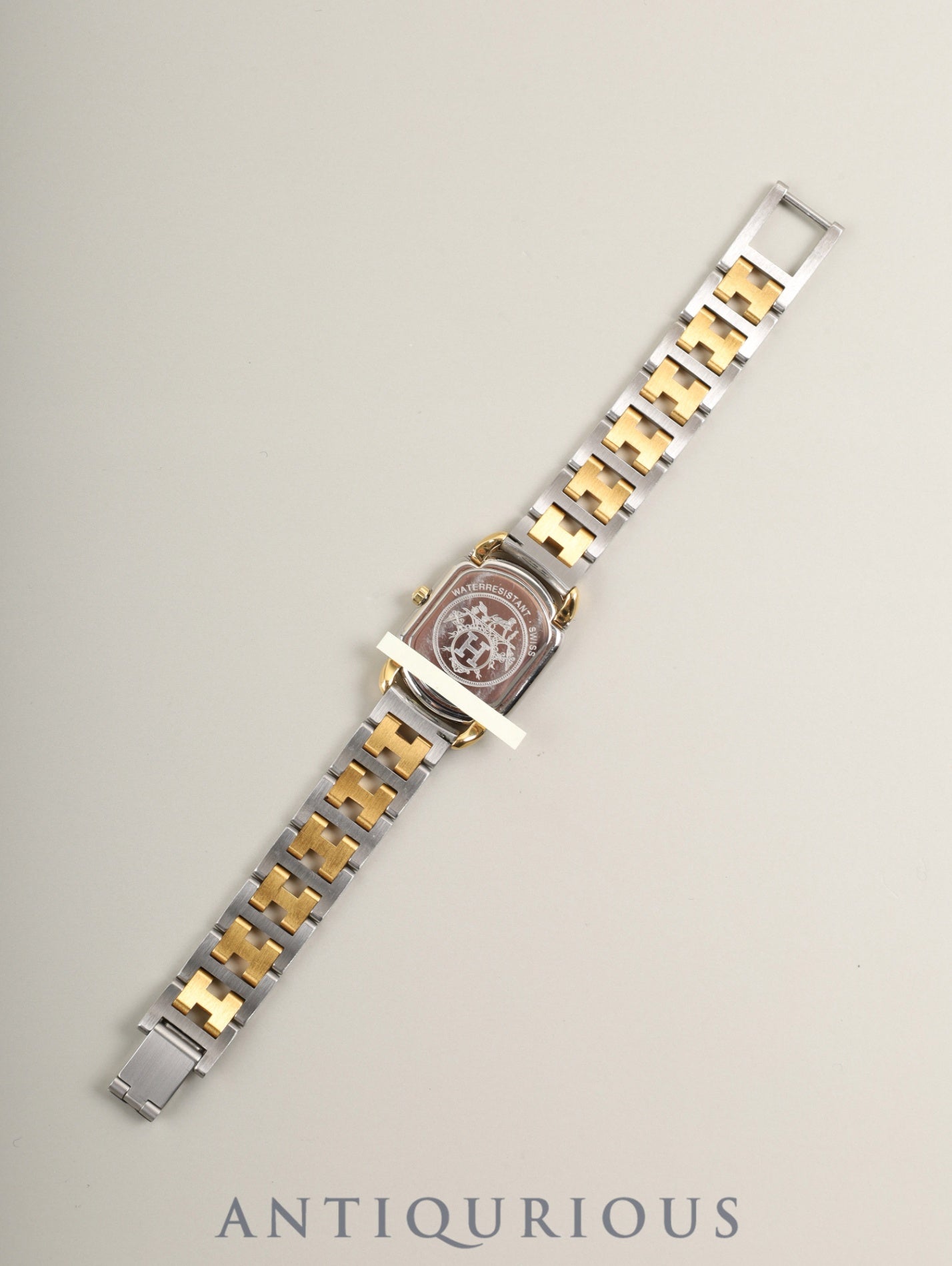 エルメス ラリー クォーツ Cal.976.001 SS/GP SS/GP ホワイト文字盤 オーバーホール済み