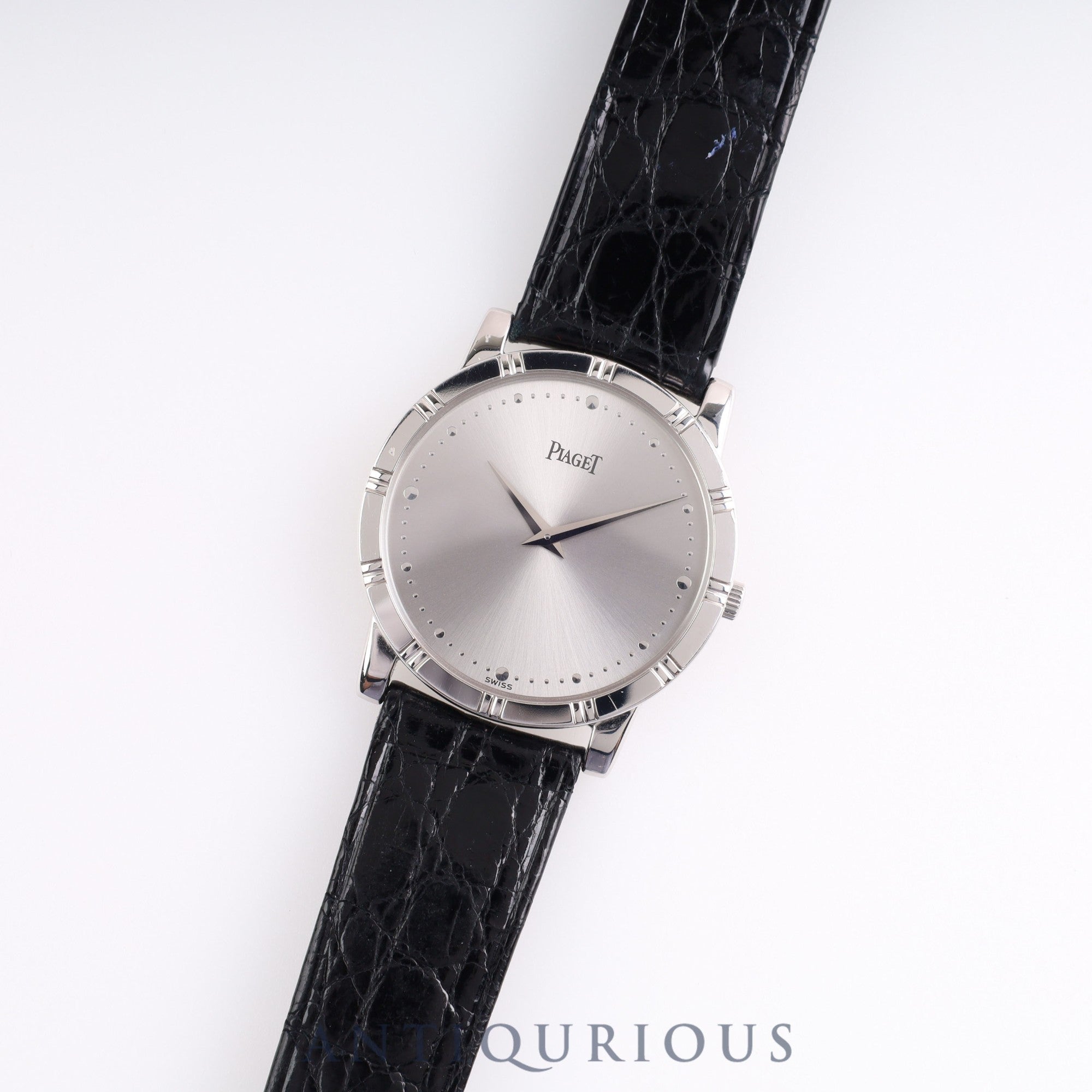 ピアジェ ダンサー 84023 クォーツ Cal.- 750WG 純正革ベルト 純正尾錠(750WG)シルバー文字盤 箱