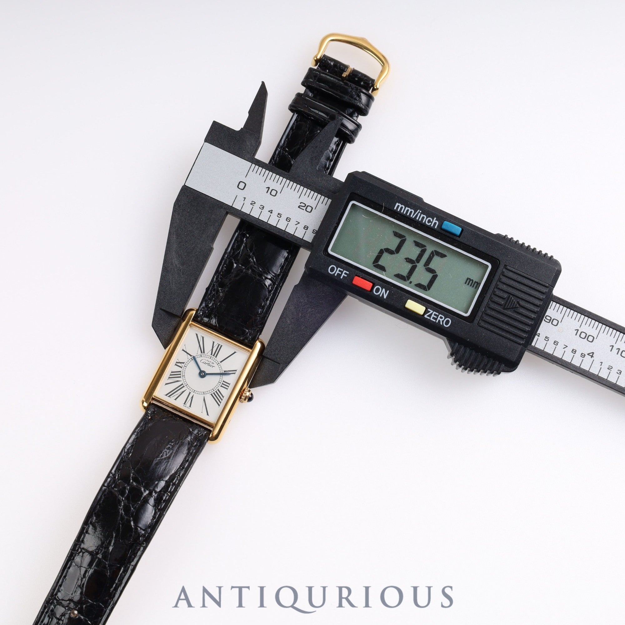 Cartier Must Tank LM QZ 590005 SV925 Leather Opalan Dial Box Warranty (1995)
