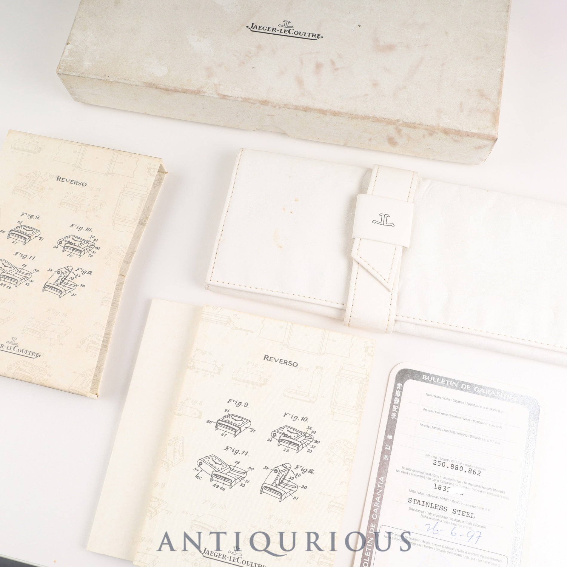 Jaeger-LeCoultre Reverso Classic Q2508120 / 250.8.86 Manual winding Cal.846/1 SS SS Silver dial Box Case Booklet Warranty (1997) Overhauled